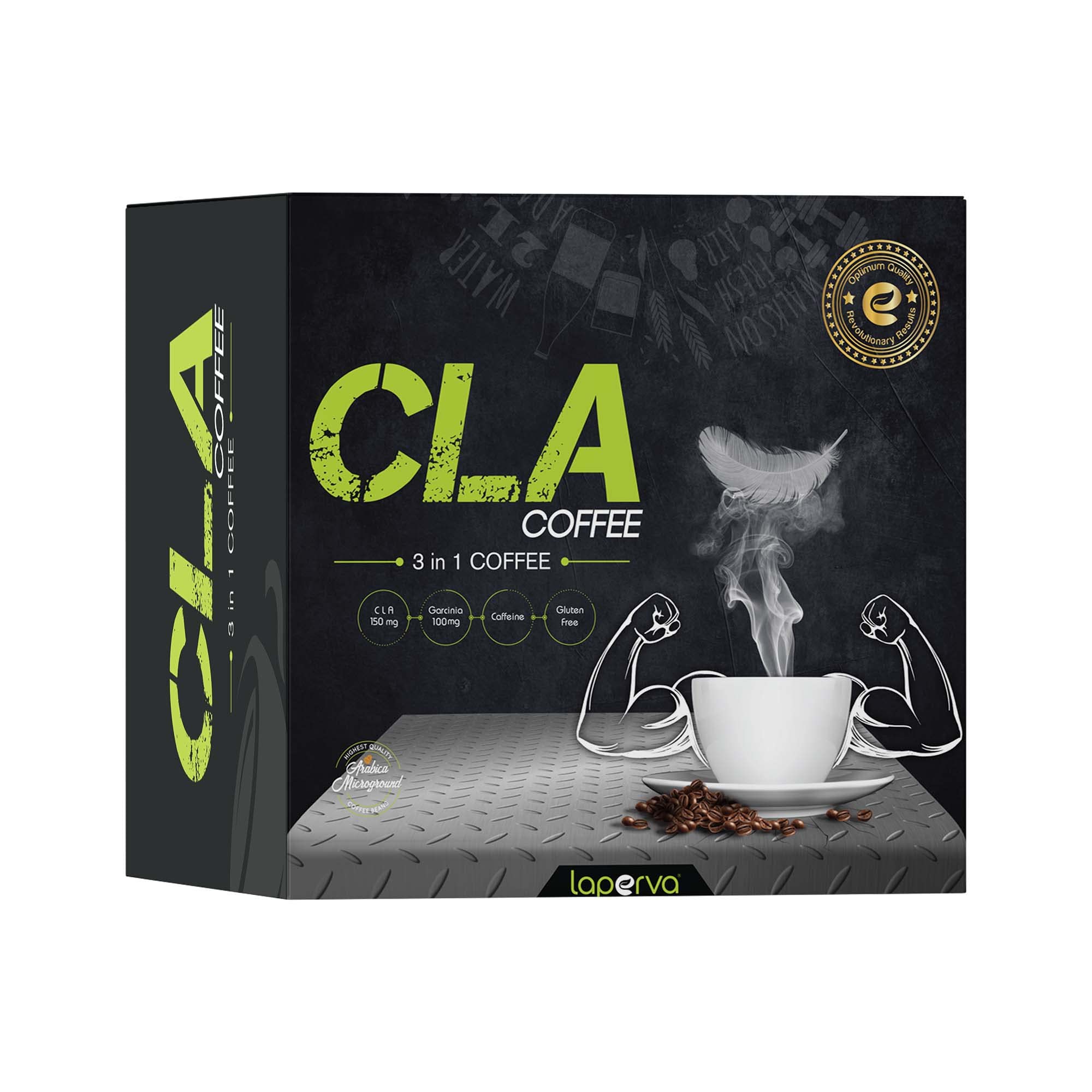 Laperva CLA Coffee 3 in 1 - 20 Bags | Premium Diet Blend with Garcinia & Caffeine | Gluten-Free Instant Coffee for Weight Management, Energy, and Appetite Control