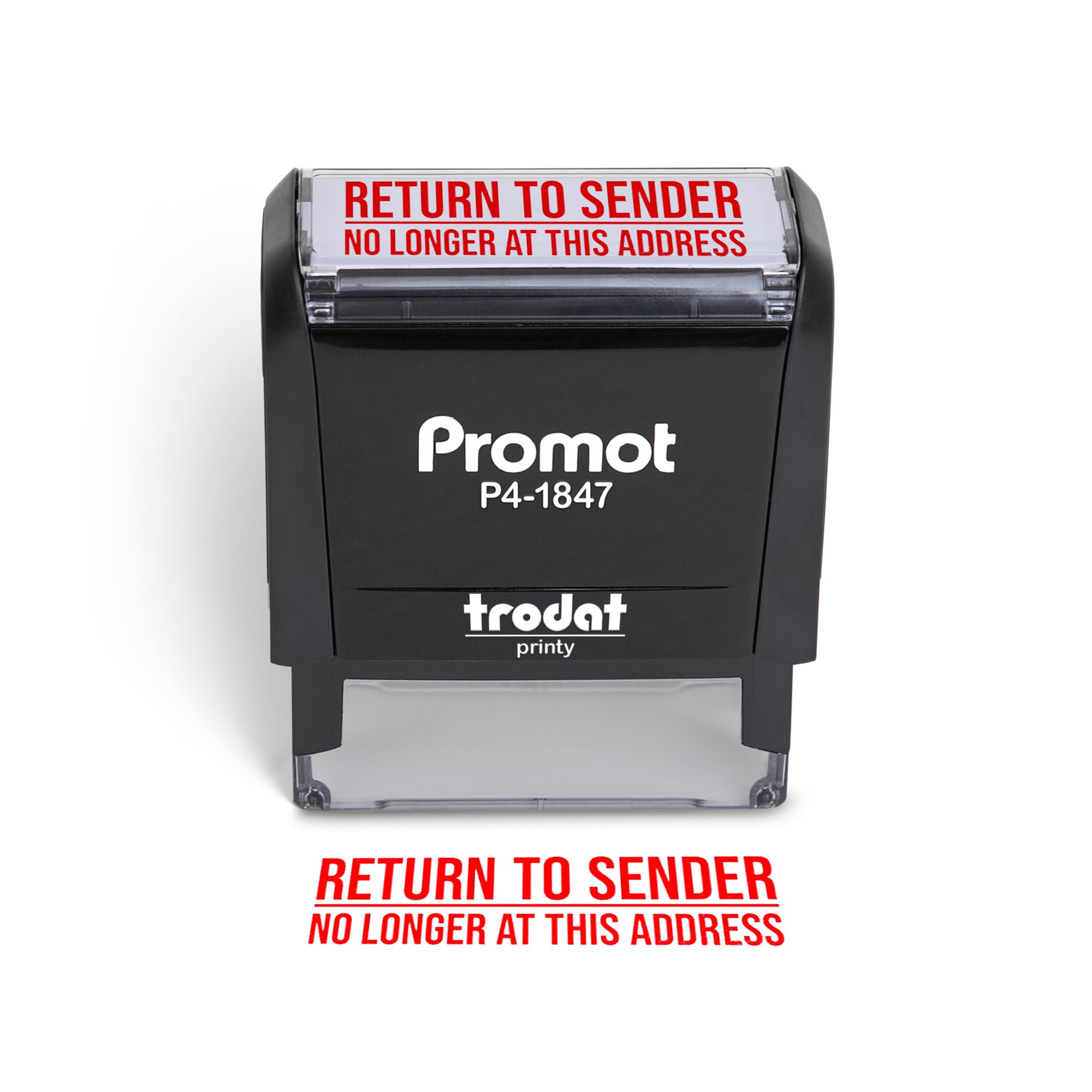 Promot Return to Sender NO Longer at This Address Self Inking Rubber Stamp