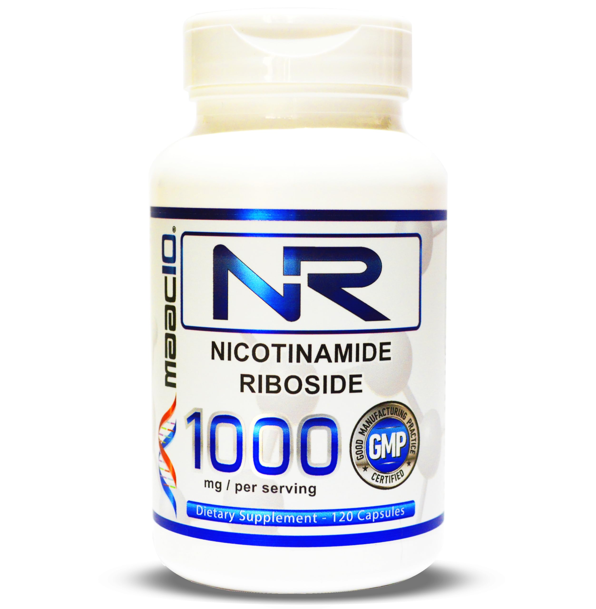 MAAC10 NR Nicotinamide Riboside 1000mg Serving | Third Party Lab Tested NAD+ Supplement | NMN Supplement Alternative.