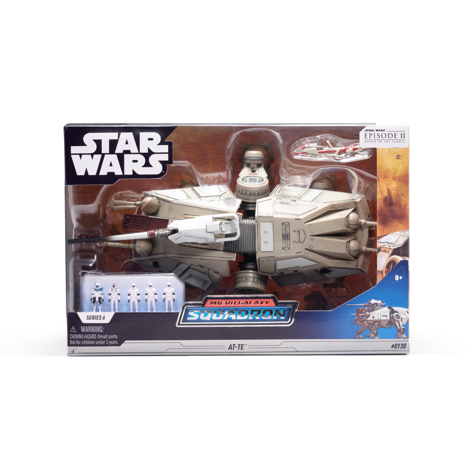 Star Wars™ Micro Galaxy Squadron AT-TE - 9-inch Six-Legged Vehicle with 2.5-Inch Speeder and Five 1-Inch Micro Figure Accessories