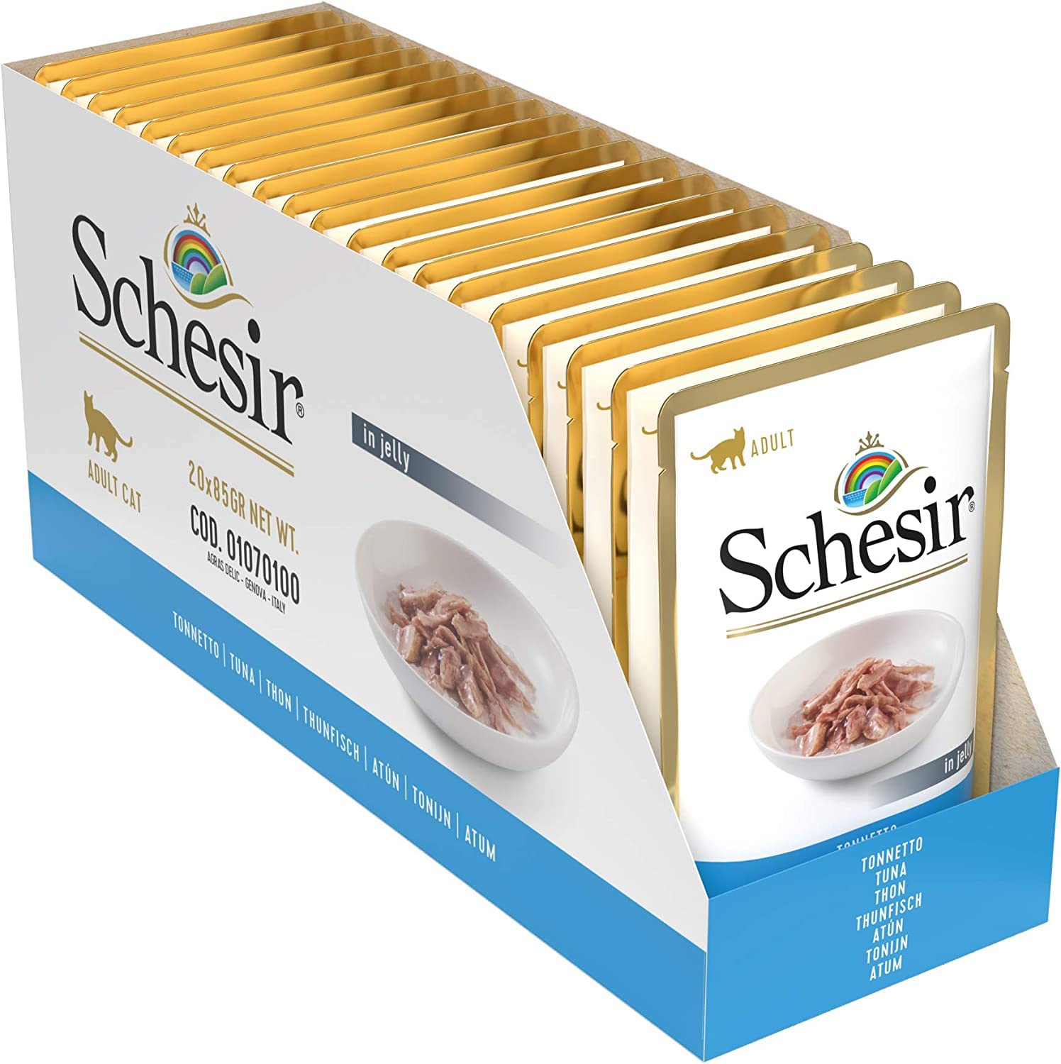 SchesirCat Pouch Jelly Tuna for Adult 85g Pack of 20