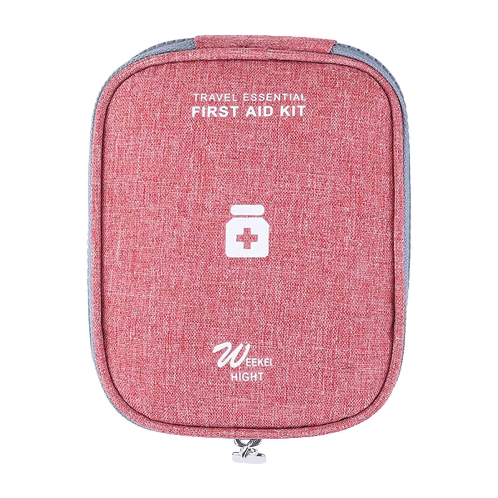 FuninCreaMini Mdicine Storage Bag, Travel Mini First Aid Pouch, Portable Mini First Aid Kit Storage Bag for Medicine Boxes Medical Kits Empty Bag for Camping Hiking Outdoor Activities (Pink)