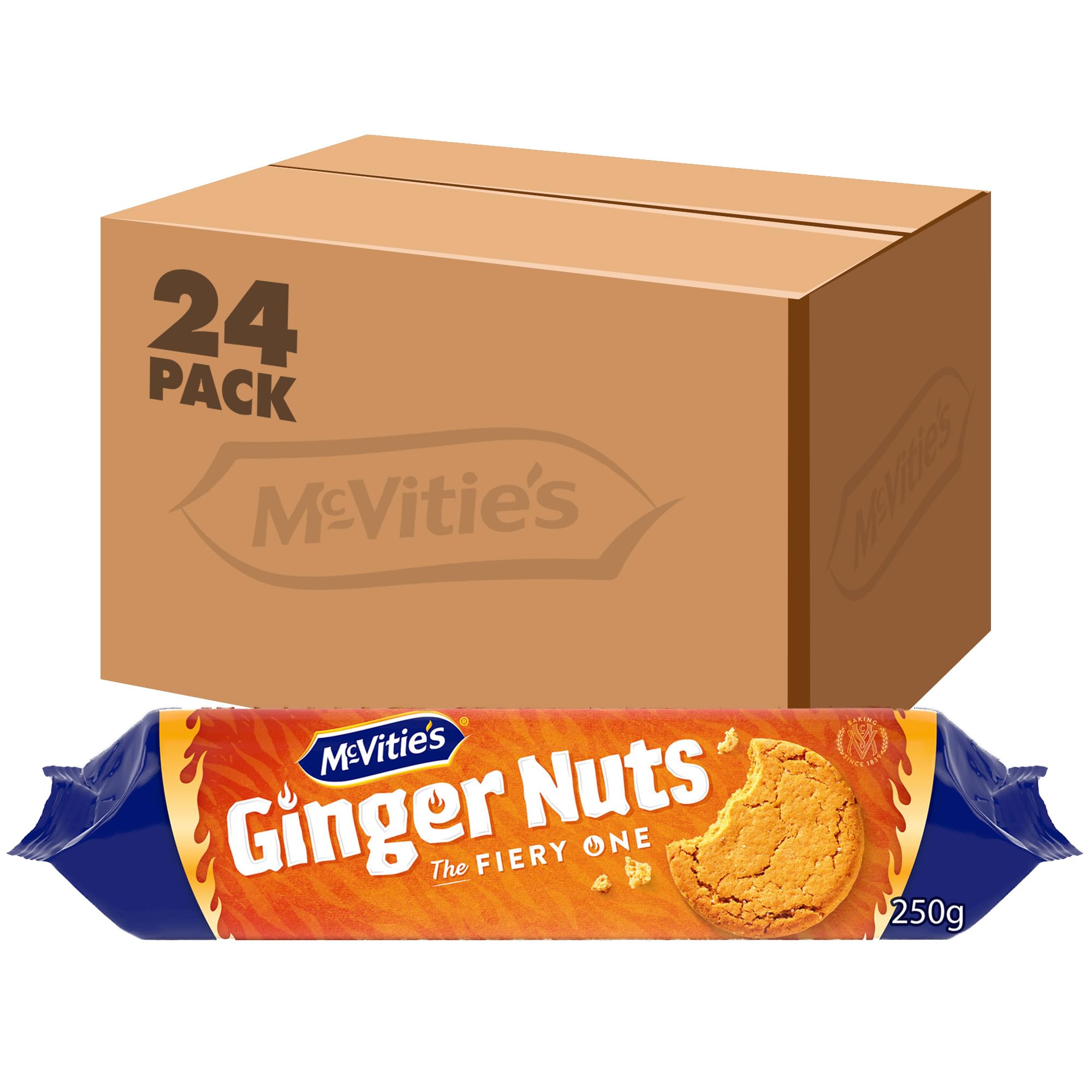 McVitie's Ginger Nuts Biscuits, 250 g (24 Pack)