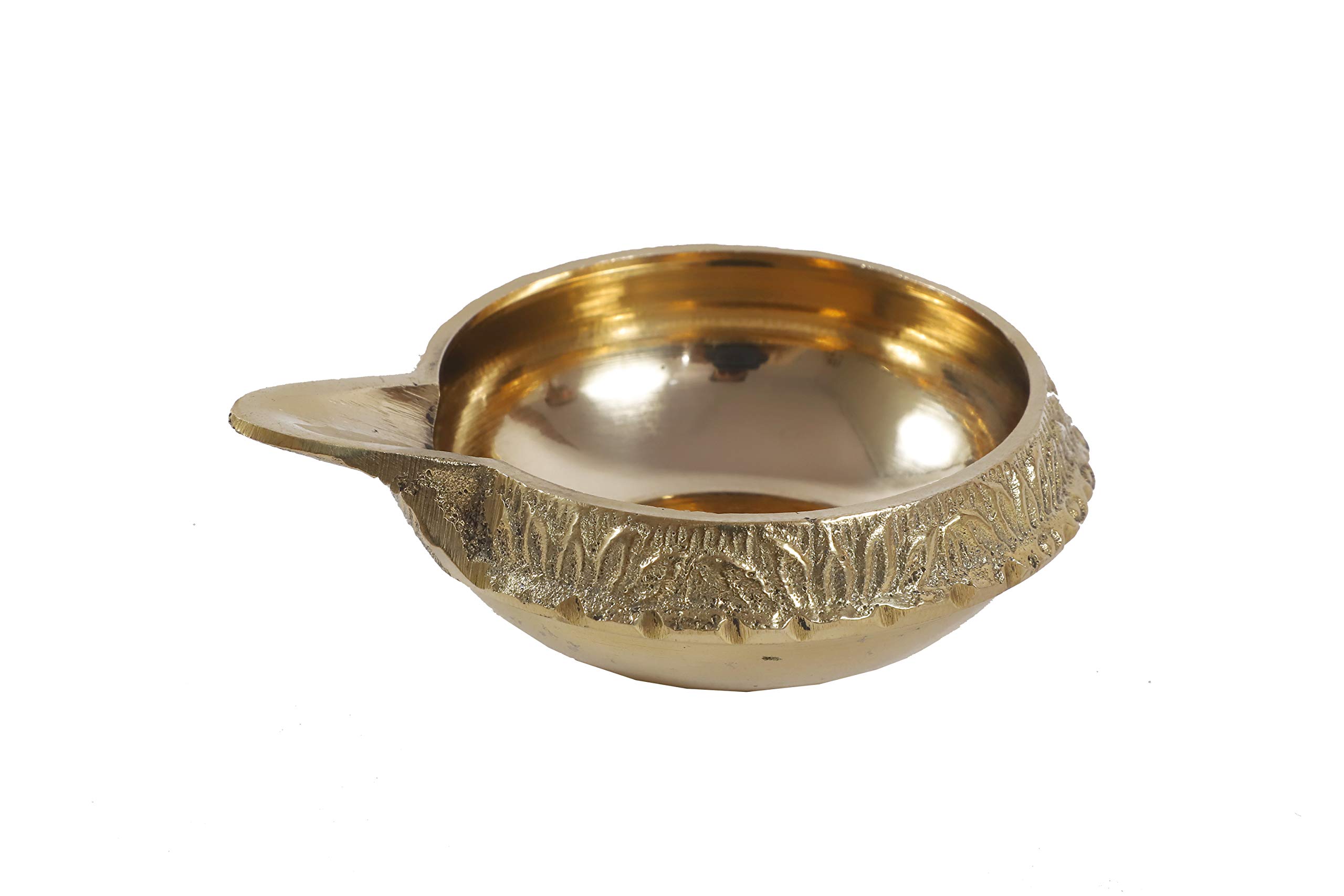 Aatm Brass Handicraft Puja Diya (Diameter 6 cm) For Pooja, Diwali and Gift