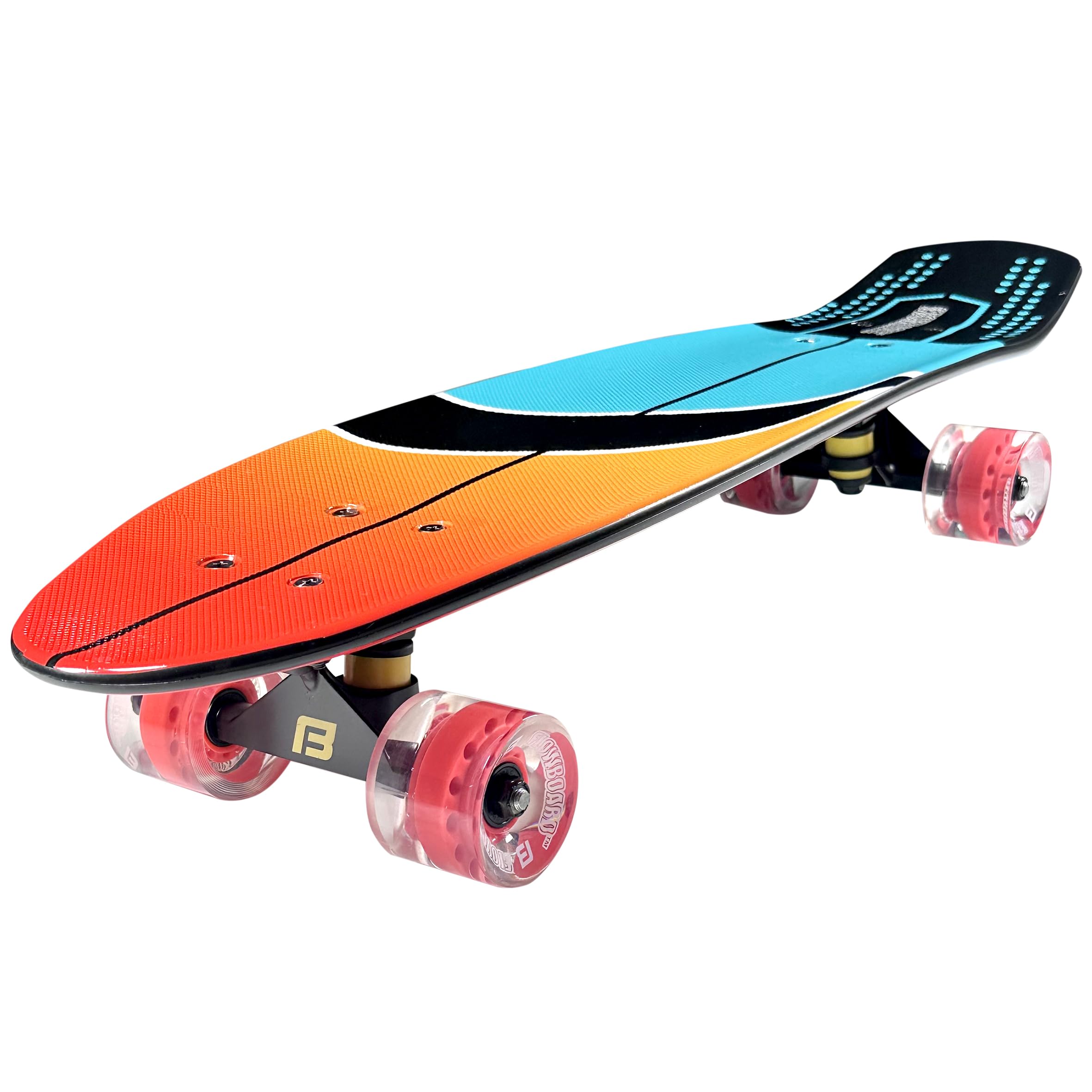 Kids Skateboard Complete Flowboard Skate Board W/Trucks and Light Up Wheels - Custom Scratch Free Graphics Great for Kids, Boys, Girls, Youth and Beginners