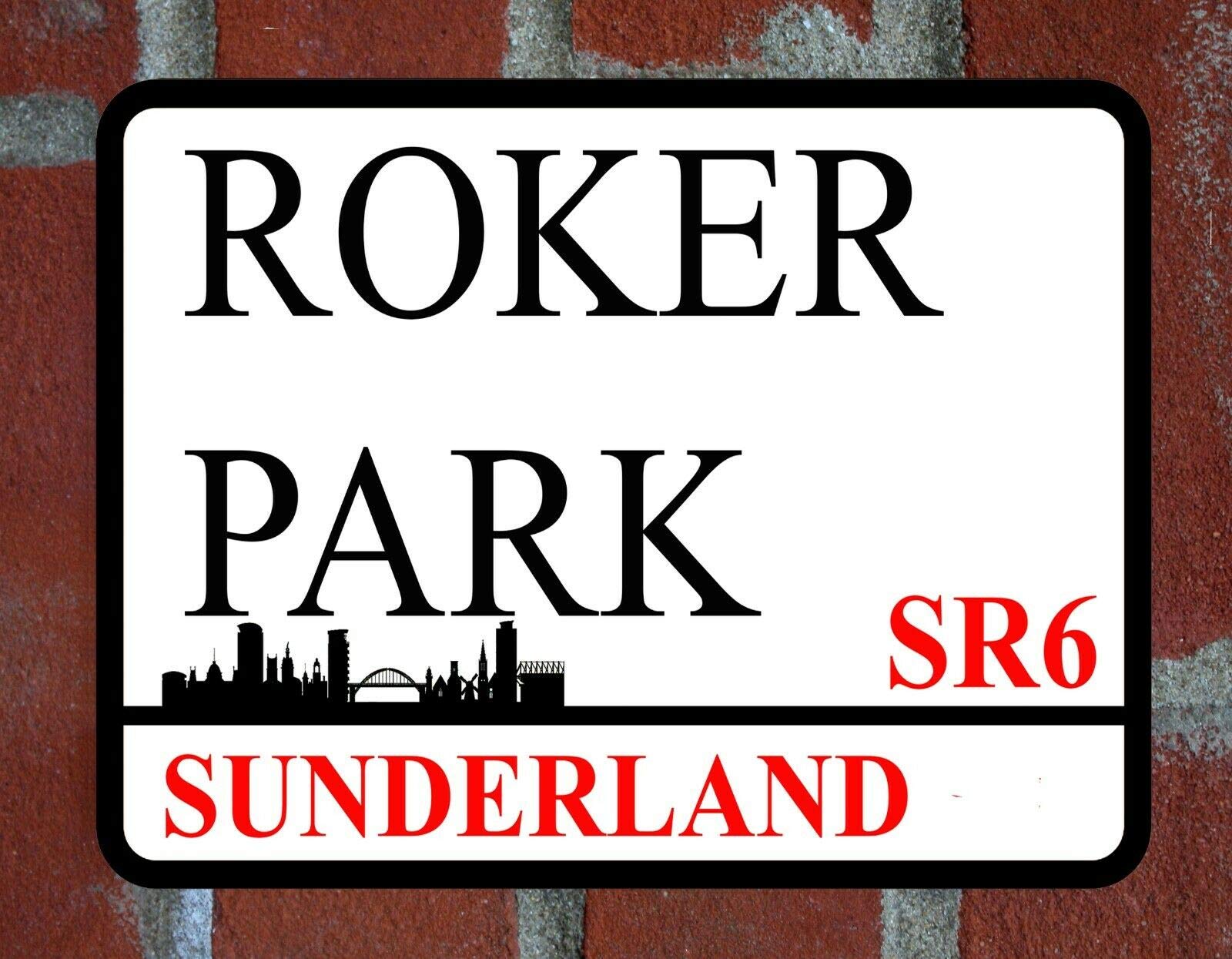 LBS4ALL SUNDERLAND ROKER PARK Metal Sign FOOTBALL STREET Man cave Wall Plaque