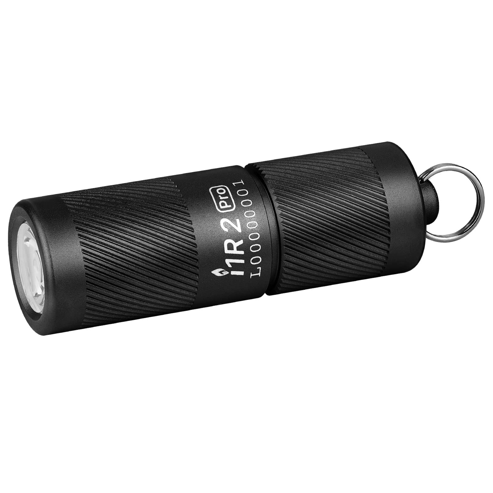 OLIGHT I1R 2 Pro EOS Keychain Torch 180 Lumens Twist-Switch LED EDC Flashlights Powered by USB Rechargeable Battery, Tiny Pocket Torch for Hiking, Camping - Black