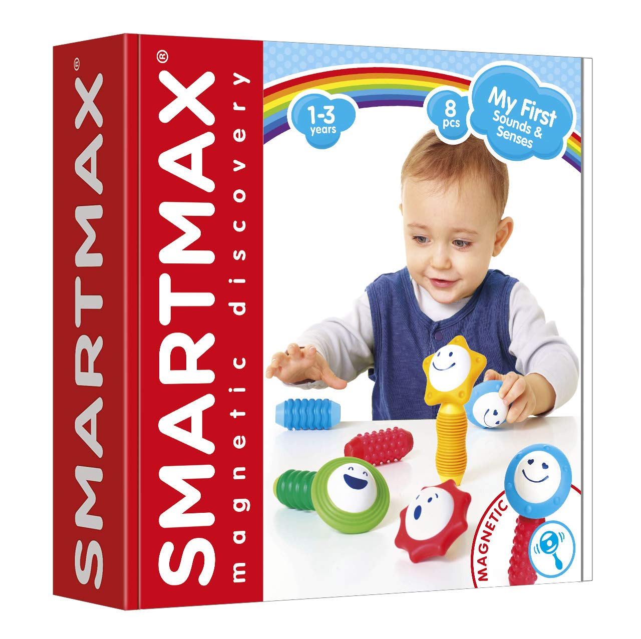 SMARTMAX - My First Sounds & Senses, Magnetic Discovery Play Set, 8 pieces, 1-3 Years