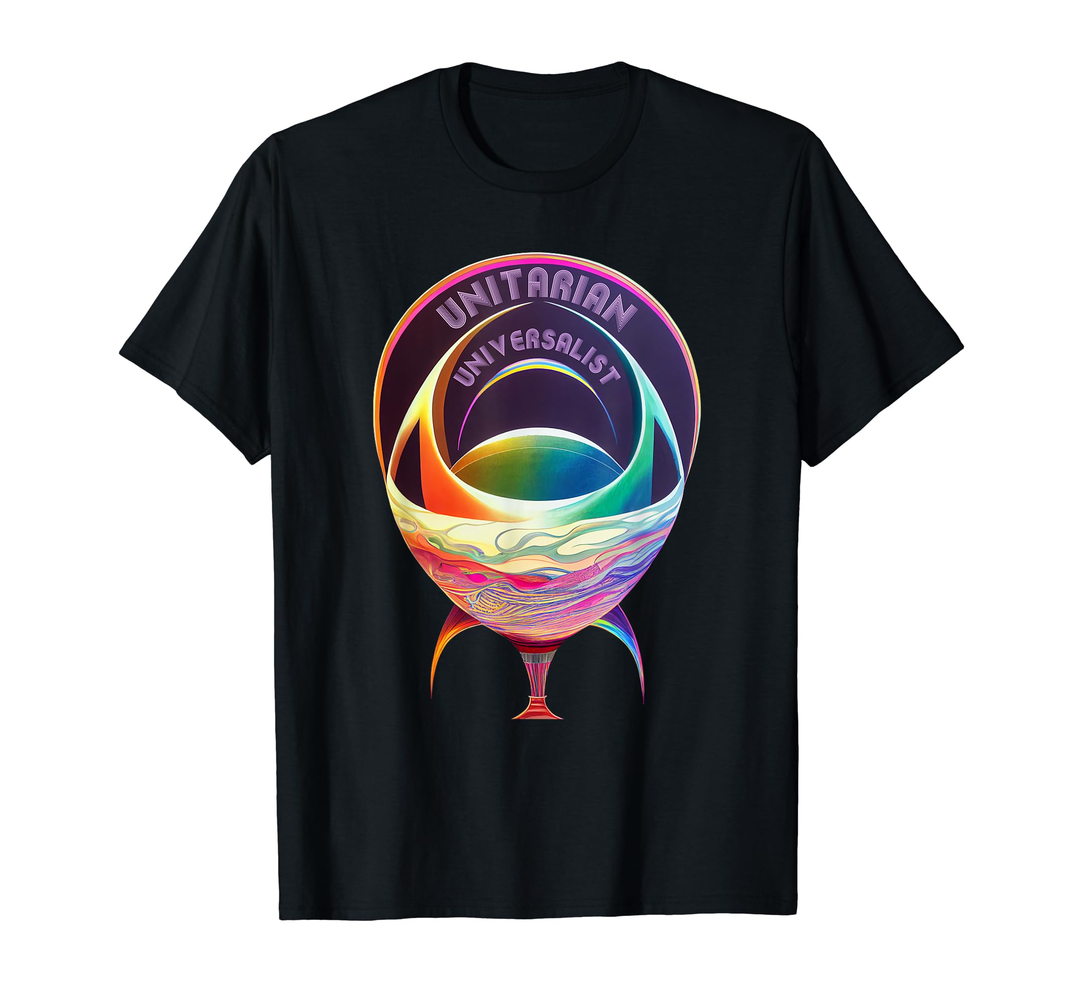 Unitarian Universalist Rainbow UU Chalice Graphic T-Shirt