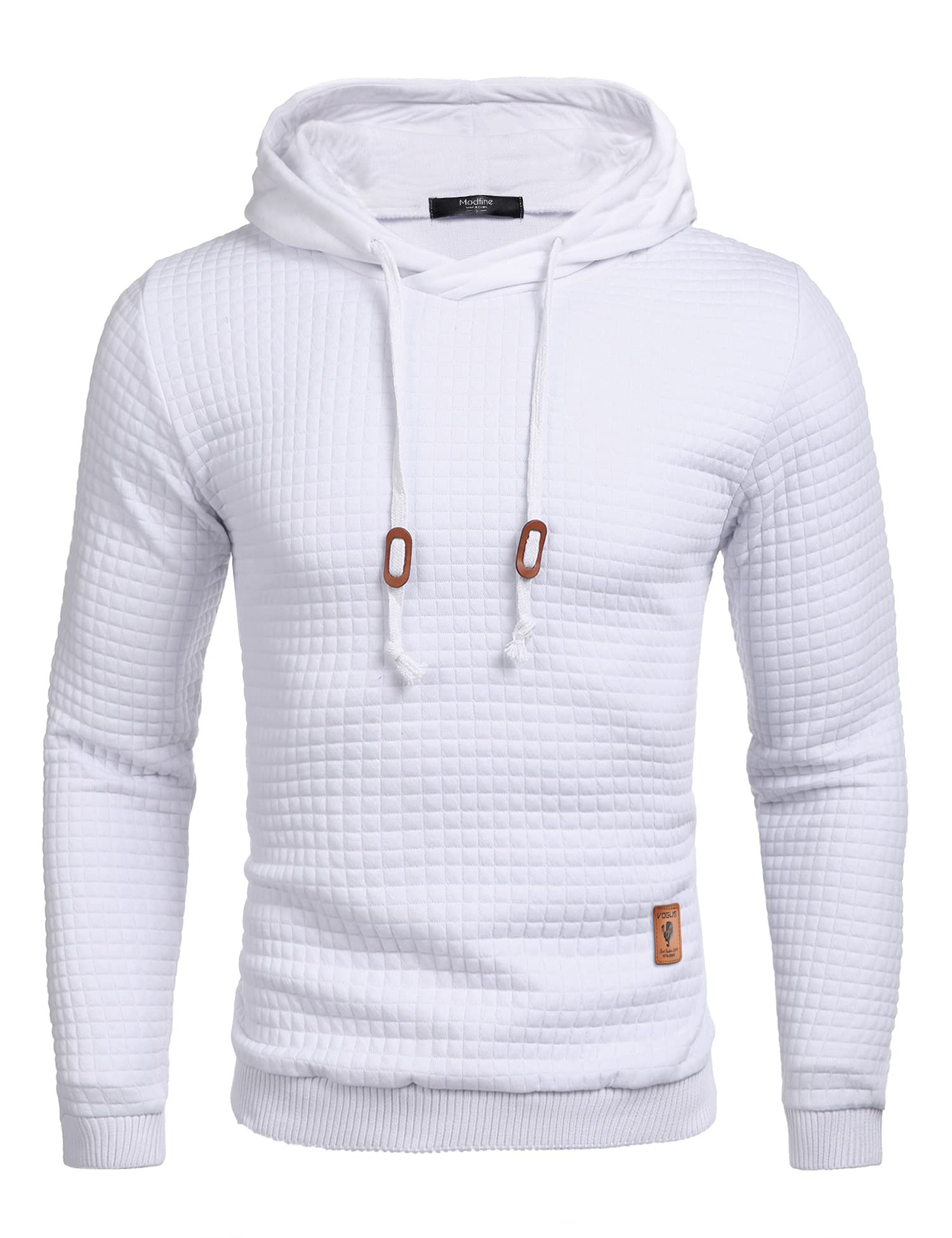 COOFANDY Mens Hooded Sweatshirt Casual Long Sleeve Drawstring Waffle Knit Pullover Hoodies