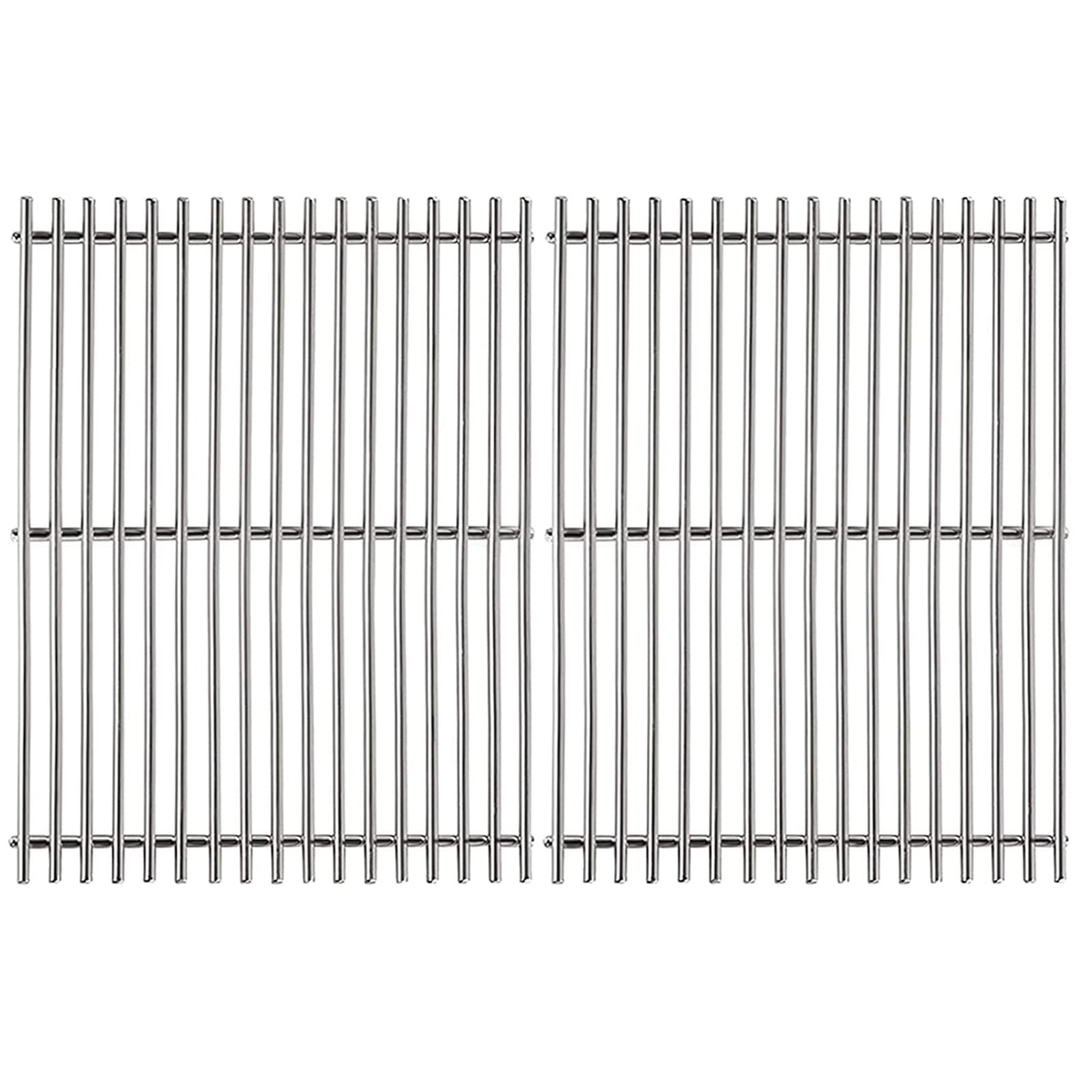 Hongso 18 7/8 inch Solid SUS304 Stainless Steel Grill Grates Replacement for Weber Genesis II 310 and Genesis II LX 340 Series Gas Grills 2017 and Newer, Replacement Parts for Weber 66095 66802