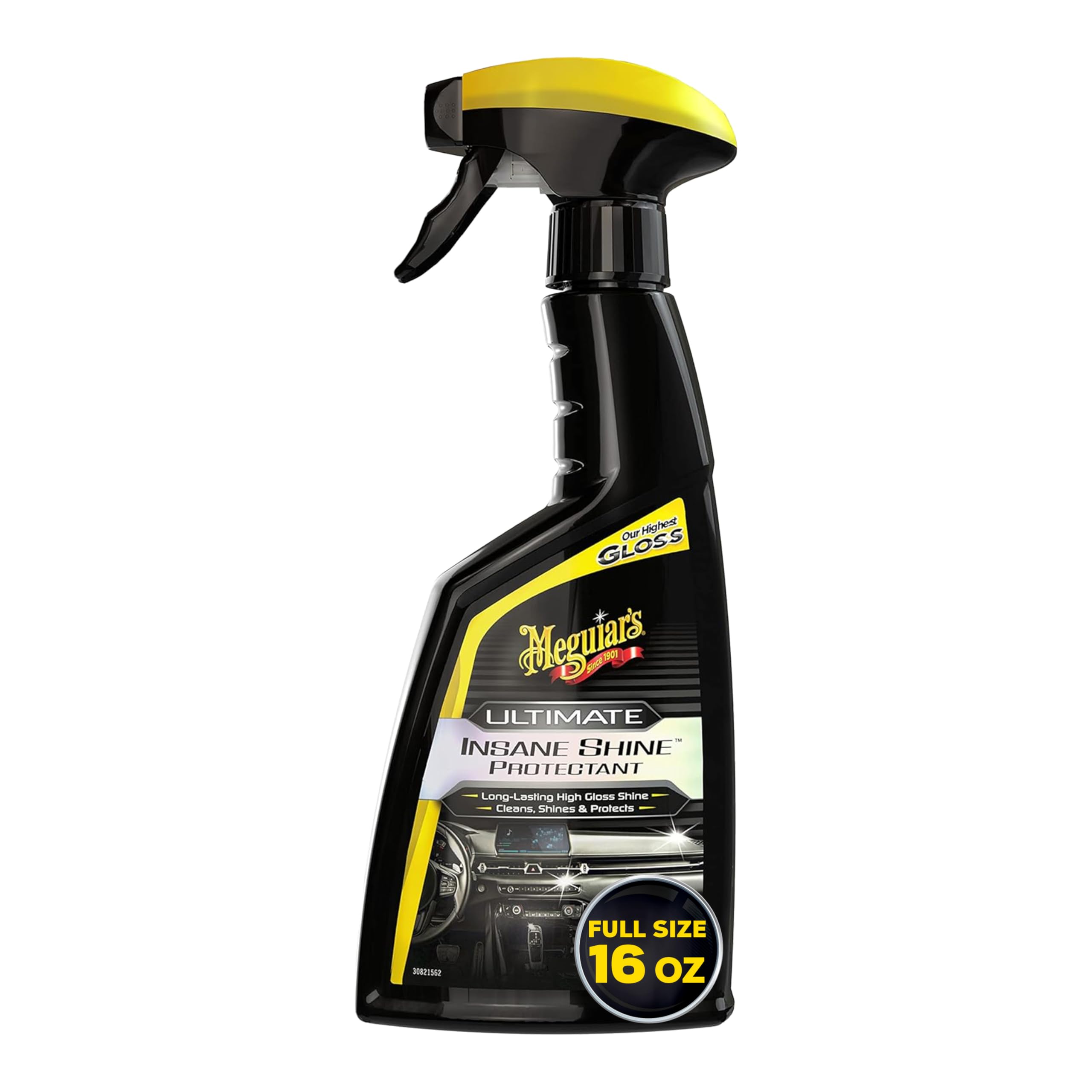 Meguiar'sUltimate Insane Shine Protectant Spray - Non-Greasy, Long-Lasting Shine for Vinyl, Rubber, and Plastic - Protects Against UV Rays and Fading - Easy to Use - 16 Oz