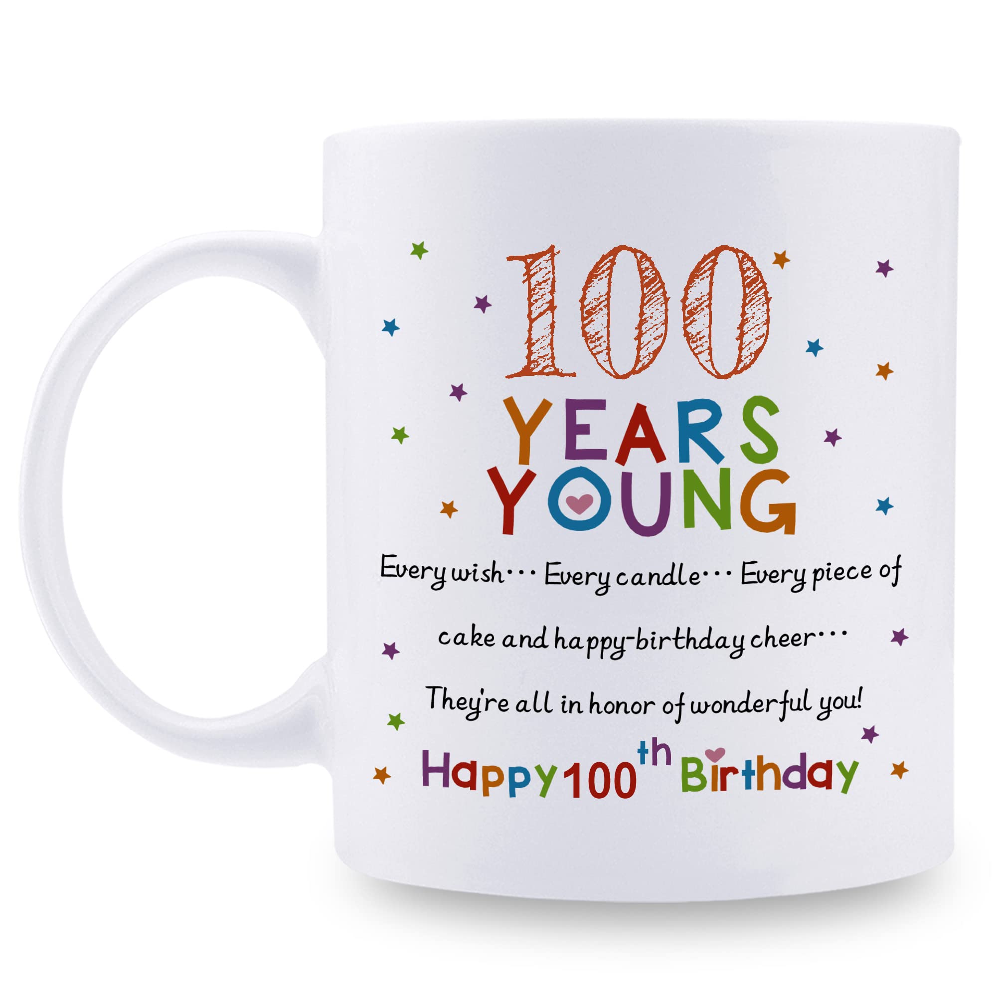 100th Birthday Gifts for Women Men - 100 Years Young Birthday Mug - 100th Birthday Gifts for Grandma Grandpa Mom Dad Friend Sister Brother Uncle Aunt Coworker - 11oz Coffee Mug