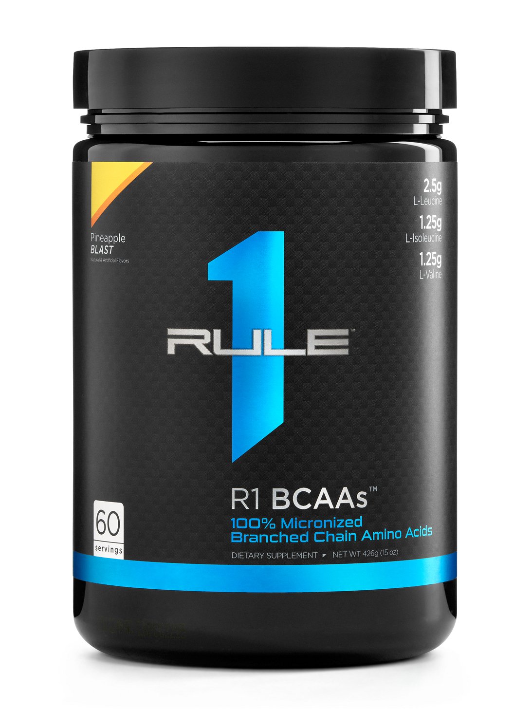 Rule1 1 BCAA's Pineapple Blast 100% Micronized Branched Chain Amino Acids| Dietary Supplement - 60 Servings (426 grams)