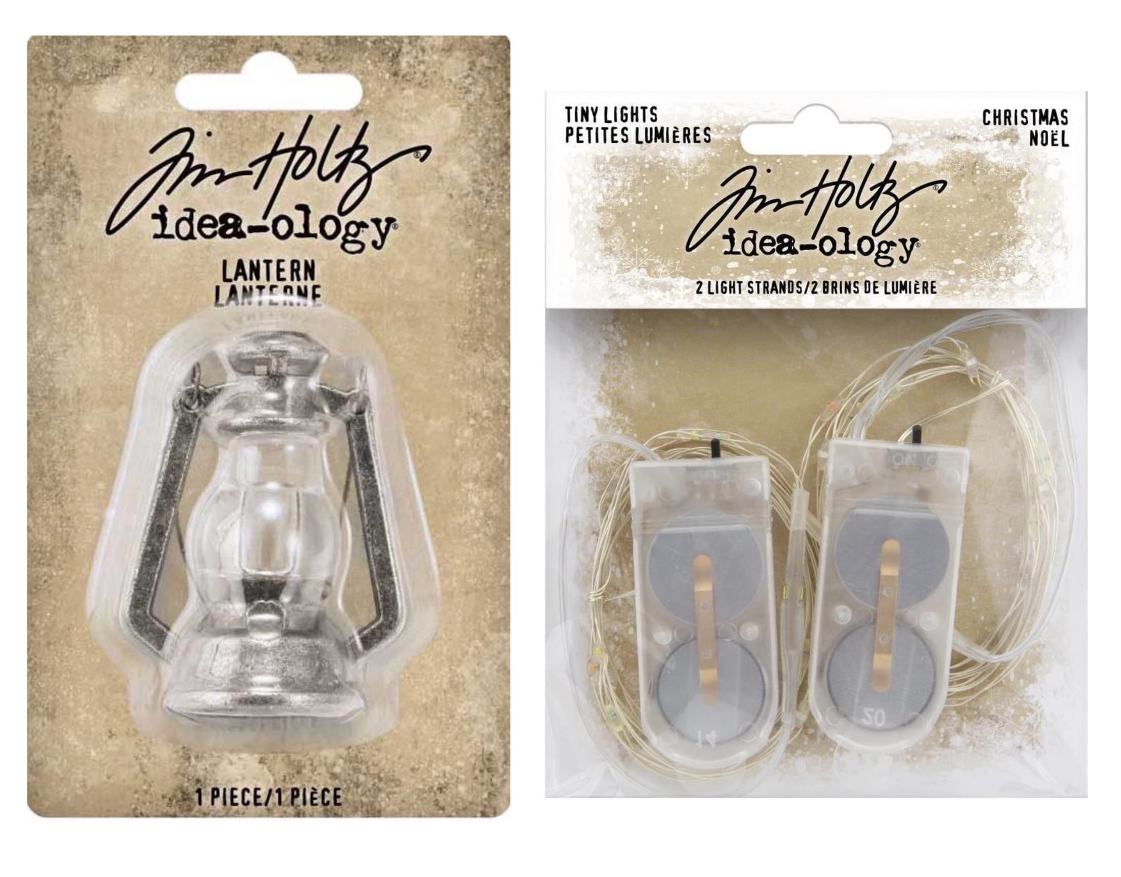 Tim Holtz idea-Ology Lantern and Color Tiny Lights Bundle