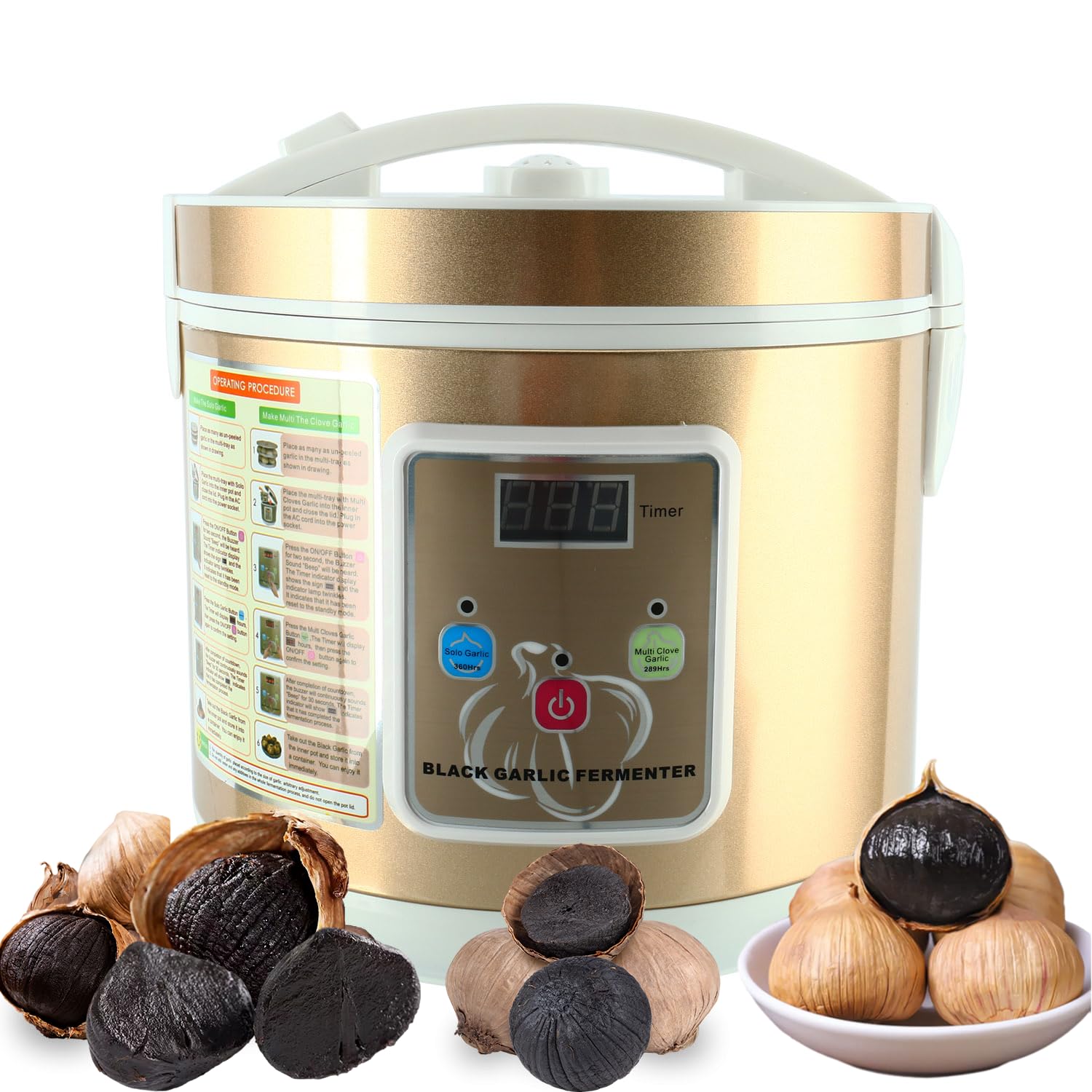 5L Black Garlic Fermenter, Full Automatic Intelligent Control Multiple Clove Black Garlic DIY Cooker, Black Garlic Ferment Box Pot, Intelligent Fermentation Machine