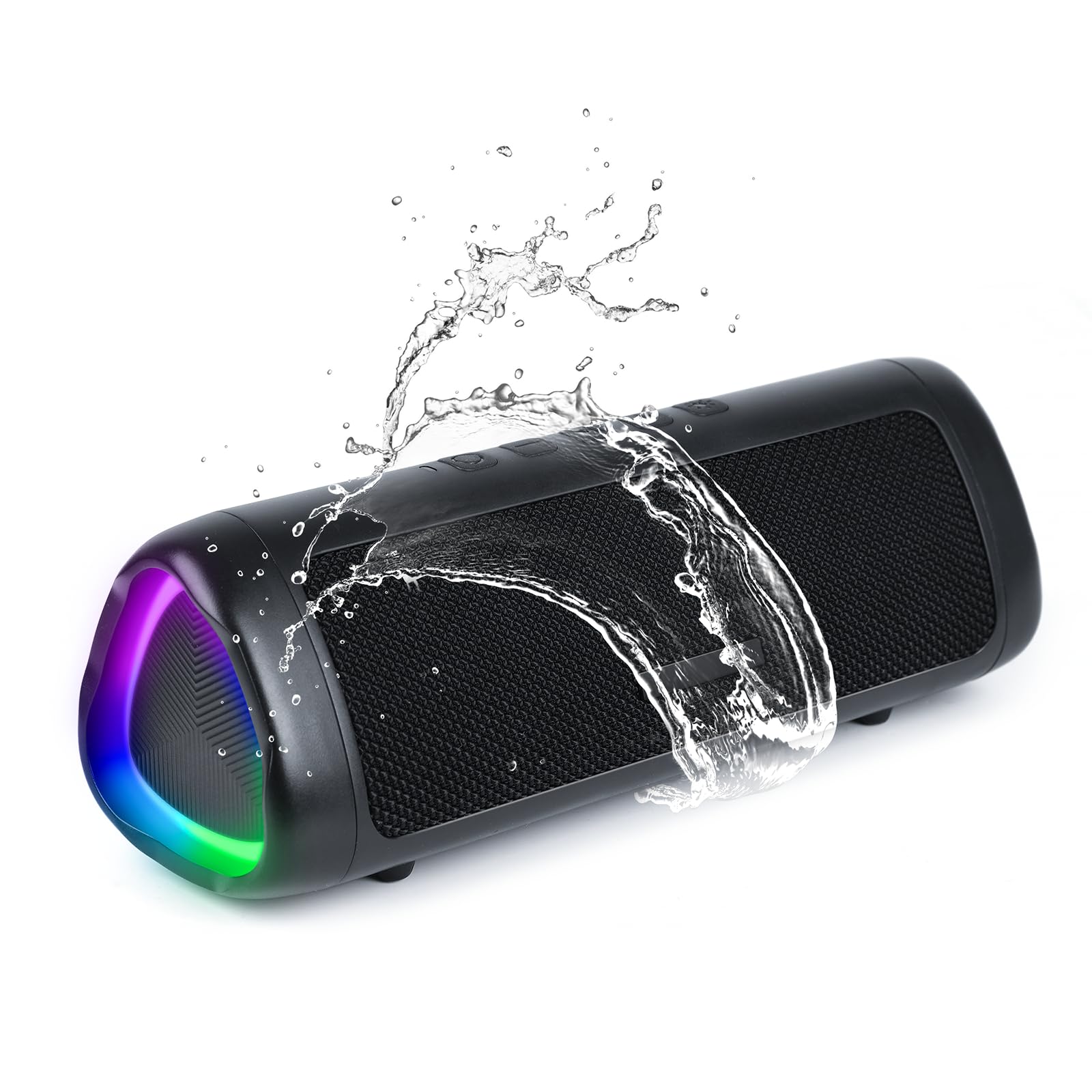 Baytion Portable Bluetooth Speaker, Portable Wireless Speaker with IPX5 Waterproof|TWS Paring|BT5.3|HD Sound|Up to 24H Playtime|Premium Design| Beat-Dynamic Light Show, for Party,Games,Movies,Outdoor