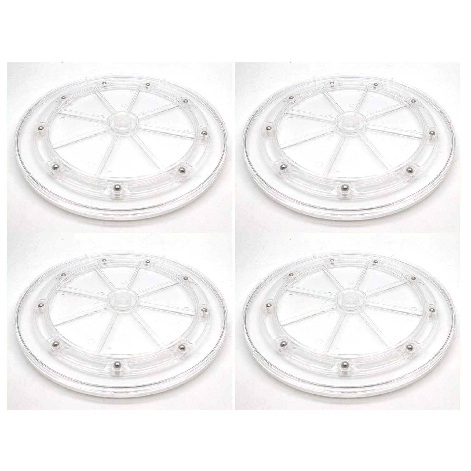 Mini Lazy Susan,4-Pack,Addlike Clear Lazy Susan 8" Clear