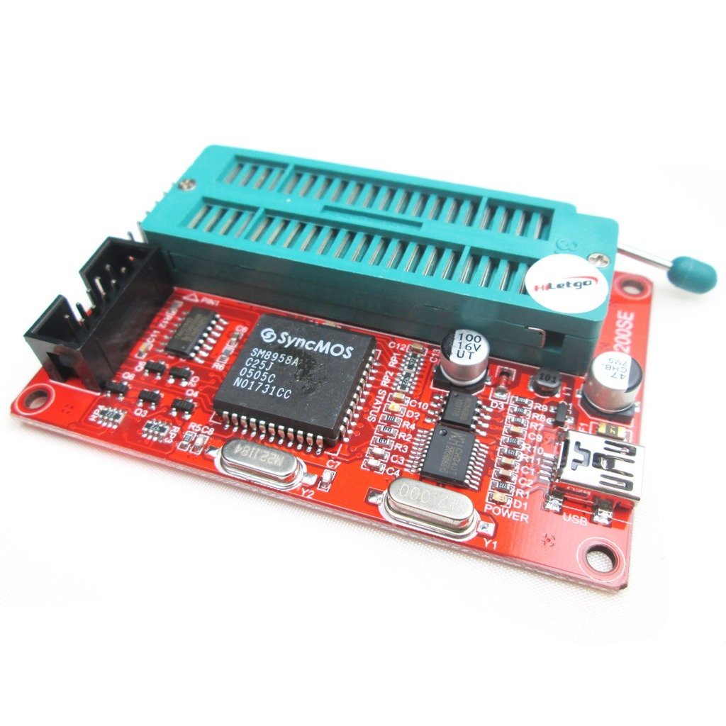 HiLetgo 51 Microcontroller Programmer SP200SE USB Burner Support AT89C52 24C02 93C46 300 Variety of Chips