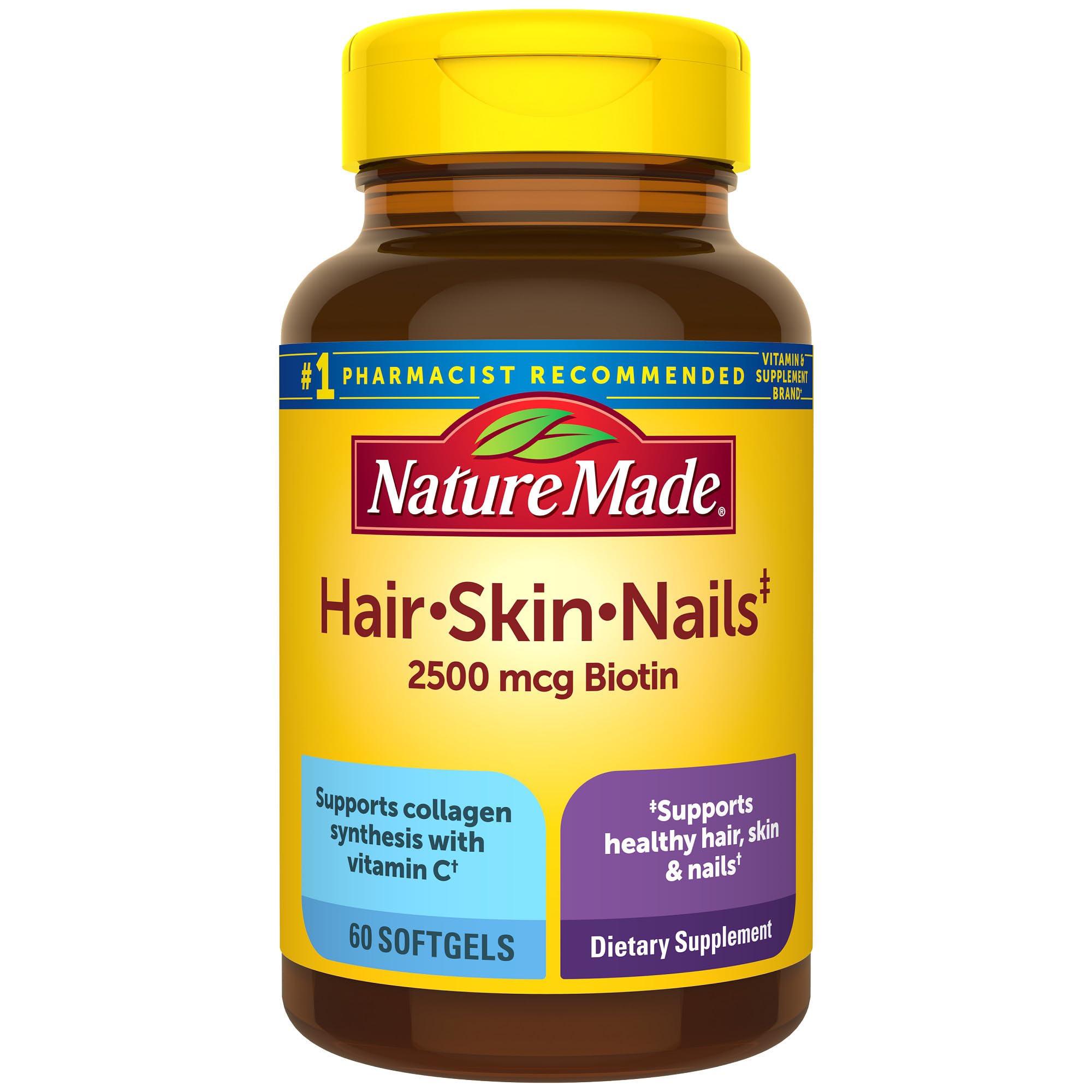 Nature Made Hair Skin Nails W Mcg Of Biotin Softgels Ct 60 Count N/a