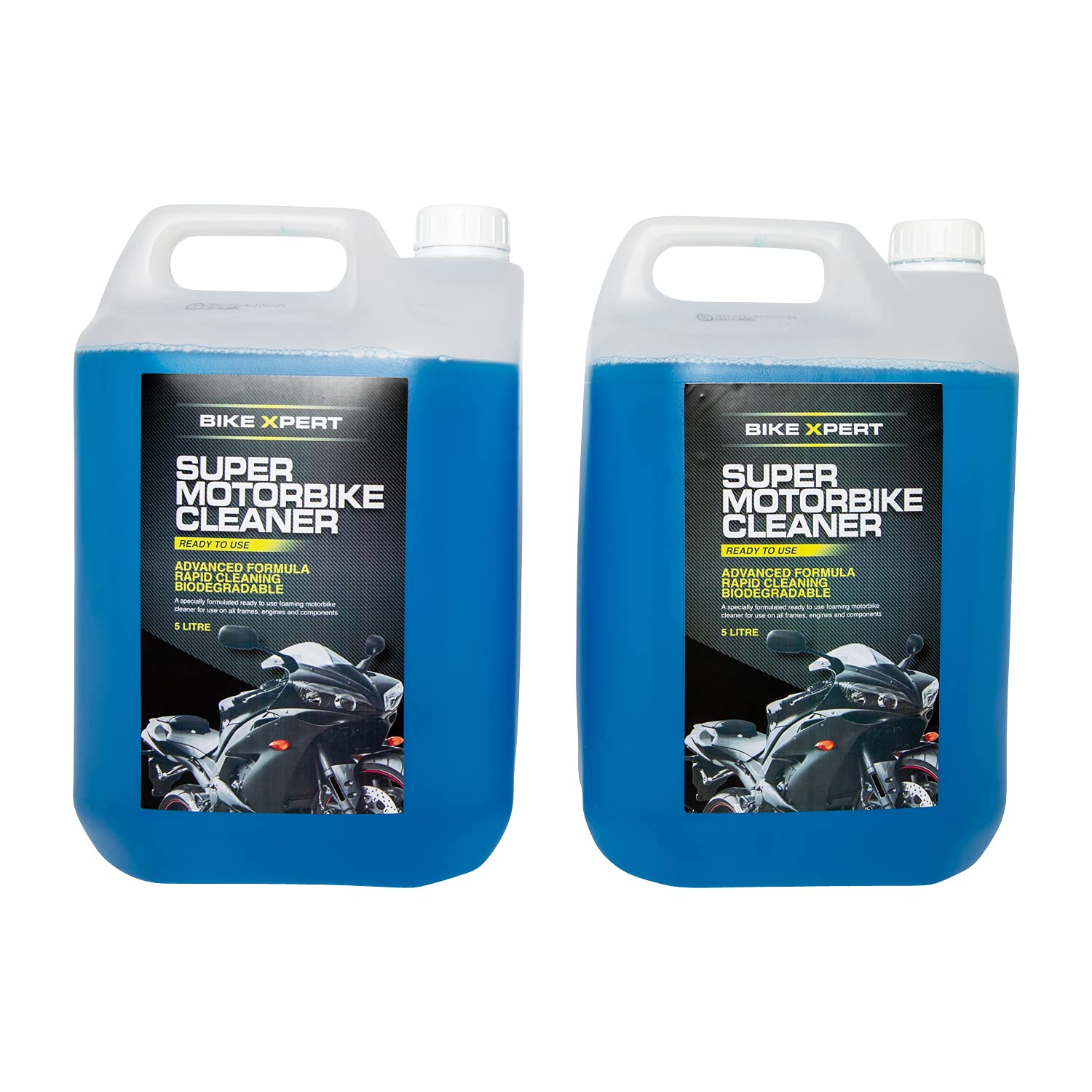 Bike Xpert Super Motorbike Cleaner | 5l (2 Pack) Ready To Use | Nano Tech Formula | Powerful & Fast Acting Motorcycle Cleaning Wash | Biodegradable | Ready To Use