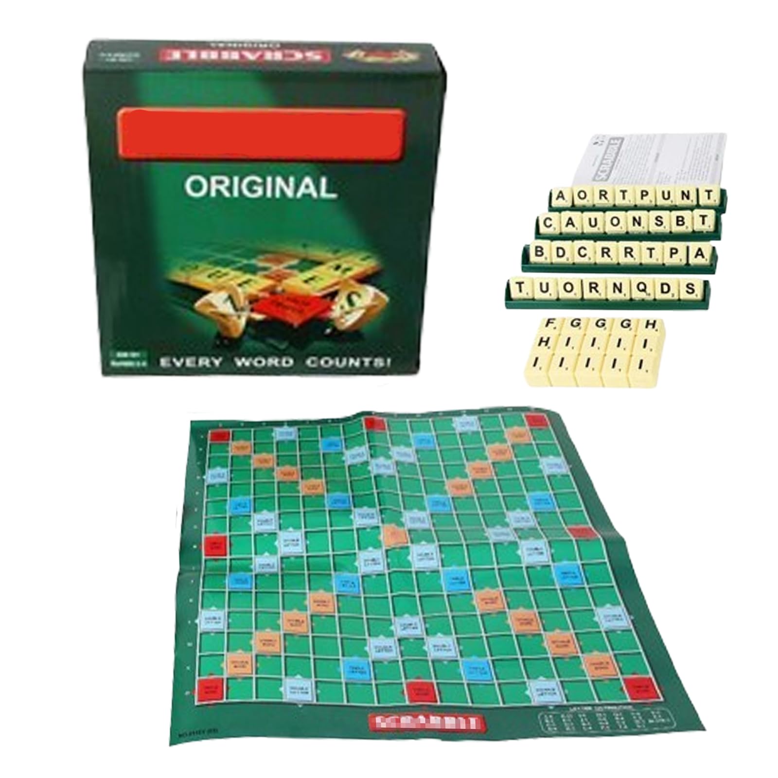 1 Pcs Set Scrabble Kids Boys Girls Age 6+ Years Old,Durable Scrabble Board Game Uk,Extra Board With Clear Print Text And Letter Block Junior Scrabble,Educational Alphabet Game Letter Game Companions f