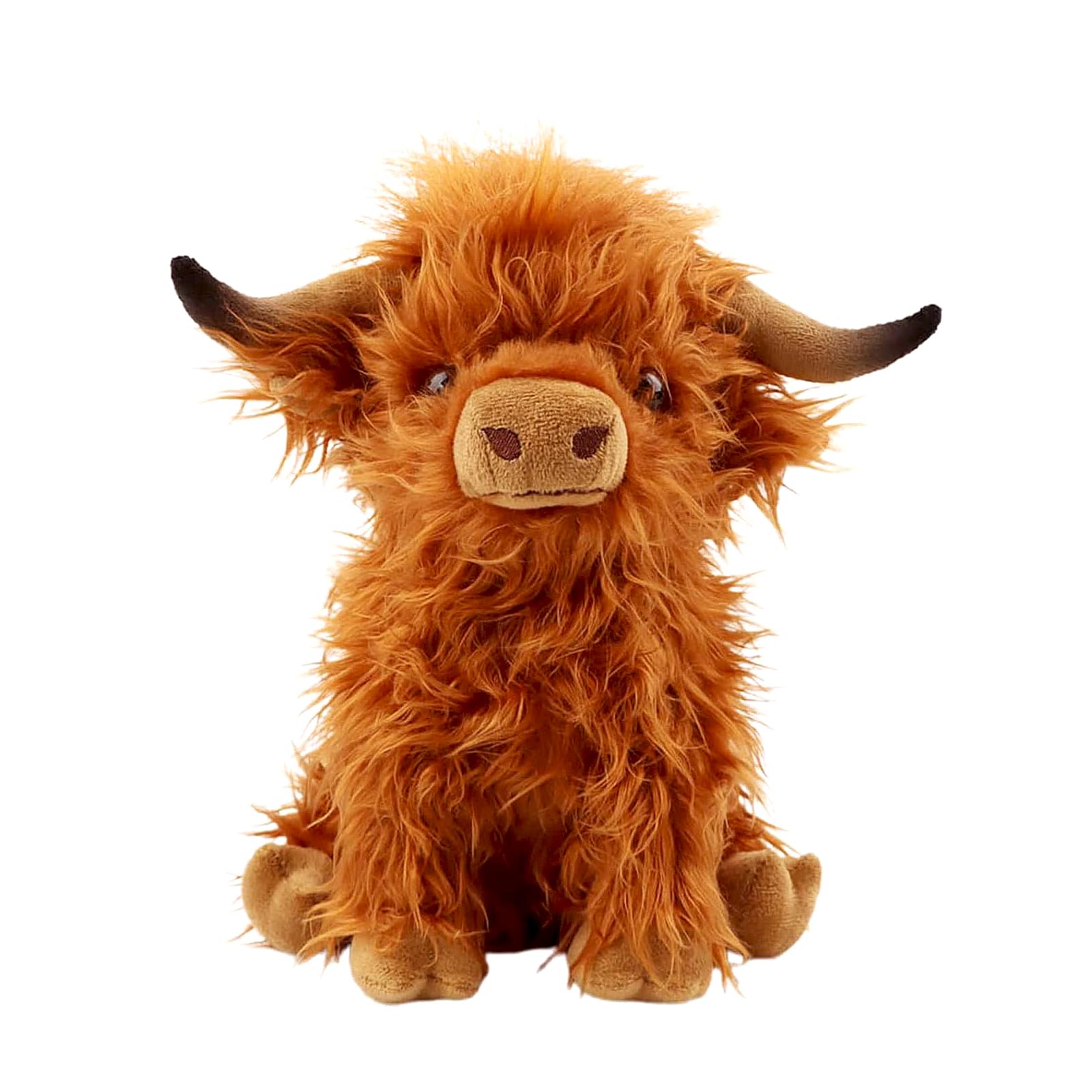 GluutoyashopHighland Cows Stuffed Animal Scottish Highland Cows Plush Toy Cute Farm Plushie Christmas Birthday Present for Adults Boys Girls (Brown, 11 in)