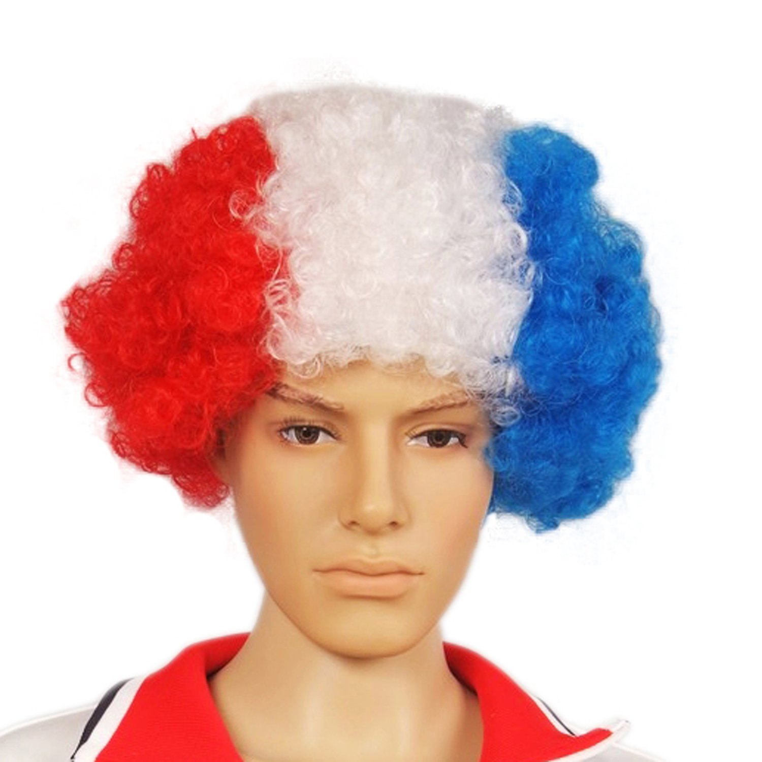 Holland Colored Afro Sports Team pro and Team Spirit/ Football Fan Wigs hg-n