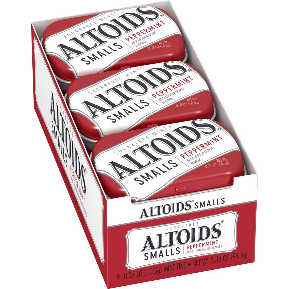 AltoidsSmalls Peppermint Breath Mints, 0.37-Ounce Tin (Pack of 9)