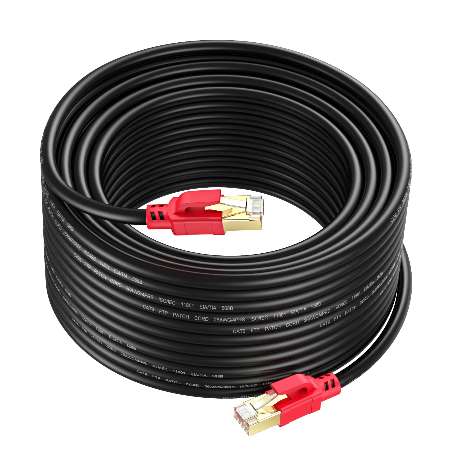 wawpi Ethernet Cable Cat6 300 FT, High Speed Outdoor Internet Wire,LAN/WAN Network Cord for All RJ45 Devic,TV, Router, Modem, PC, Gaming.