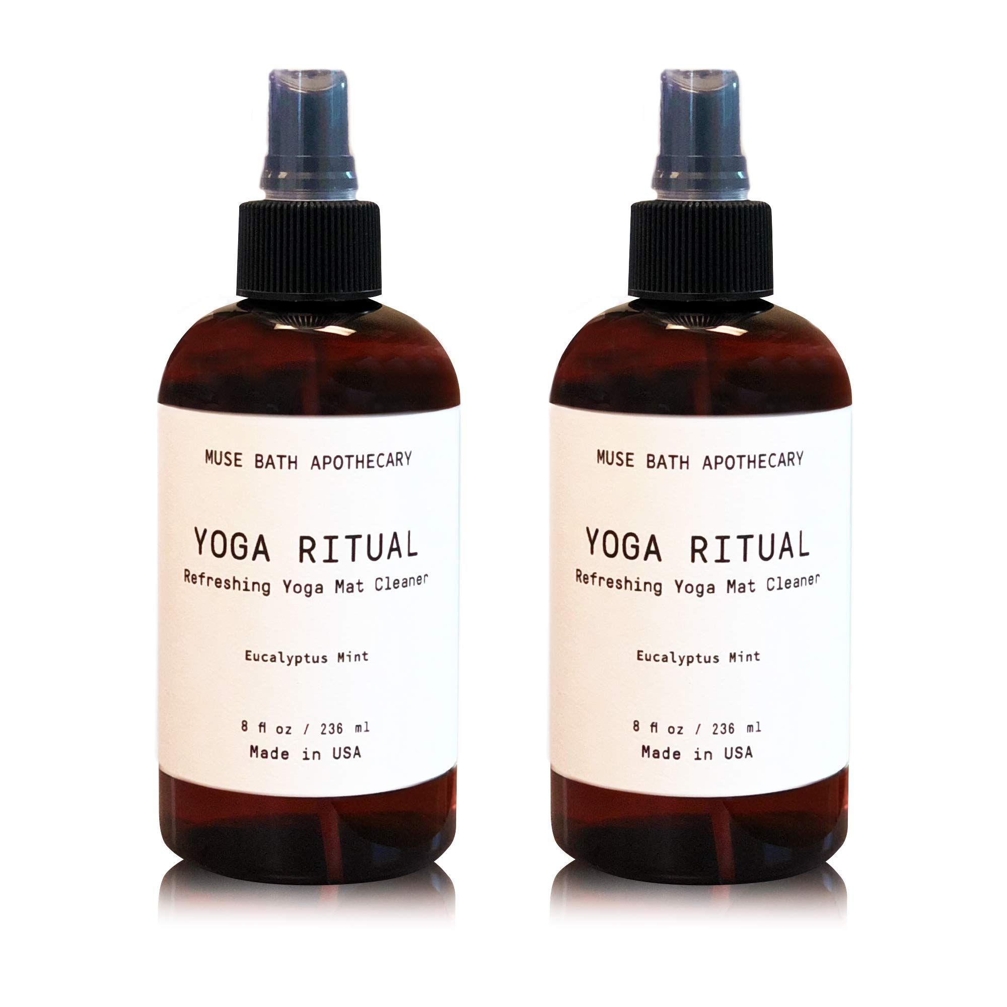 Muse ApothecaryYoga Ritual - Aromatic and Refreshing Yoga Mat Cleaner, 8 oz, Infused with Natural Essential Oils - Eucalyptus Mint, 2 Pack