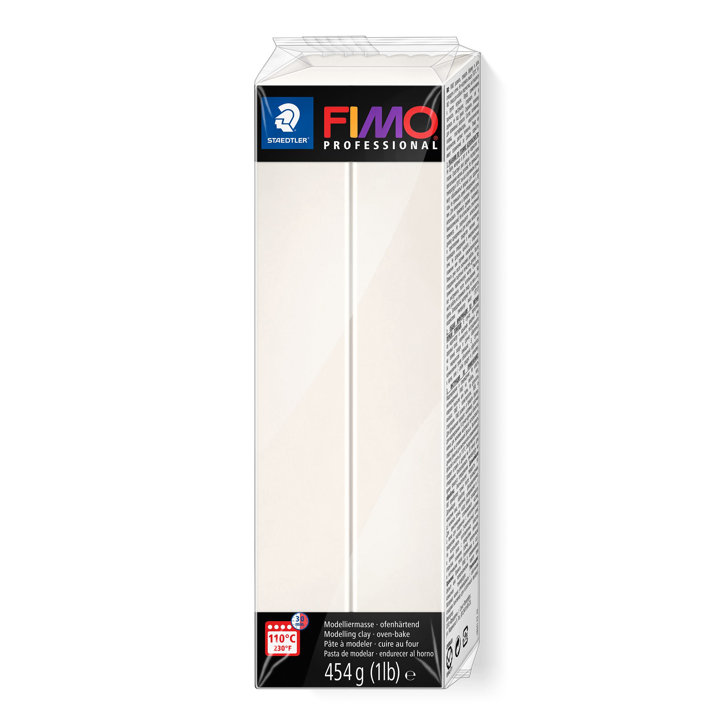 STAEDTLER 8041-03 Fimo Professional Oven-Hardening Polymer Modelling Clay - Porcelain (454g)