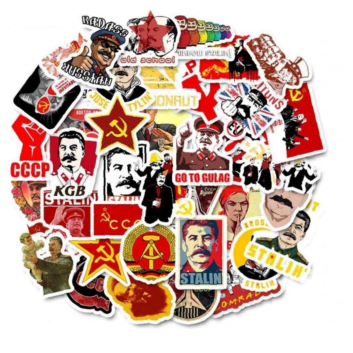 Froiny 50pcs/pack Mixed Soviet Union Stalin Ussr Cccp Het Stickers Skateboard Luggage Laptop Guitar Funny Graffiti Retro Sticker