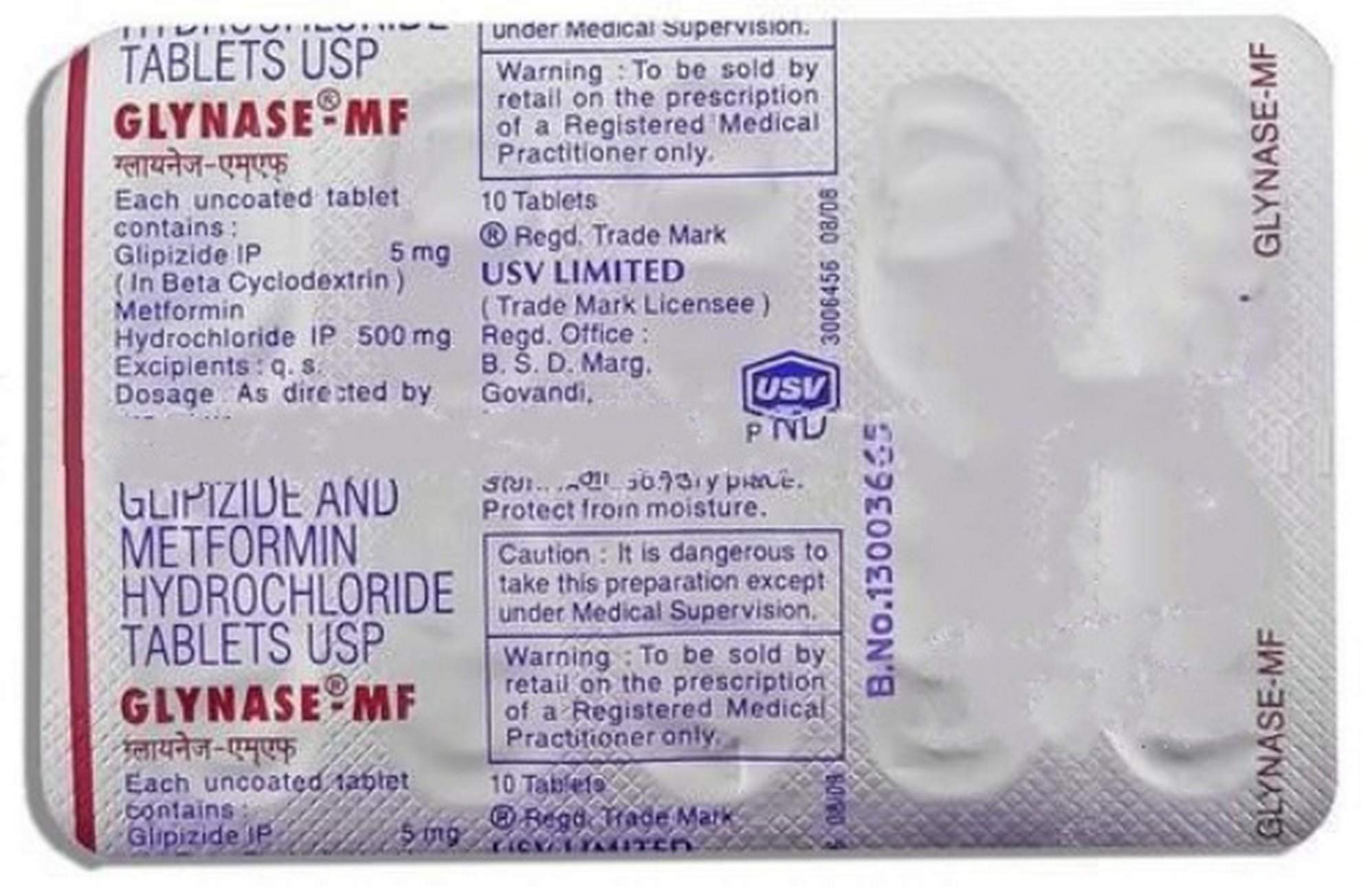 Glynase -MF - Strip of 10 Tablets