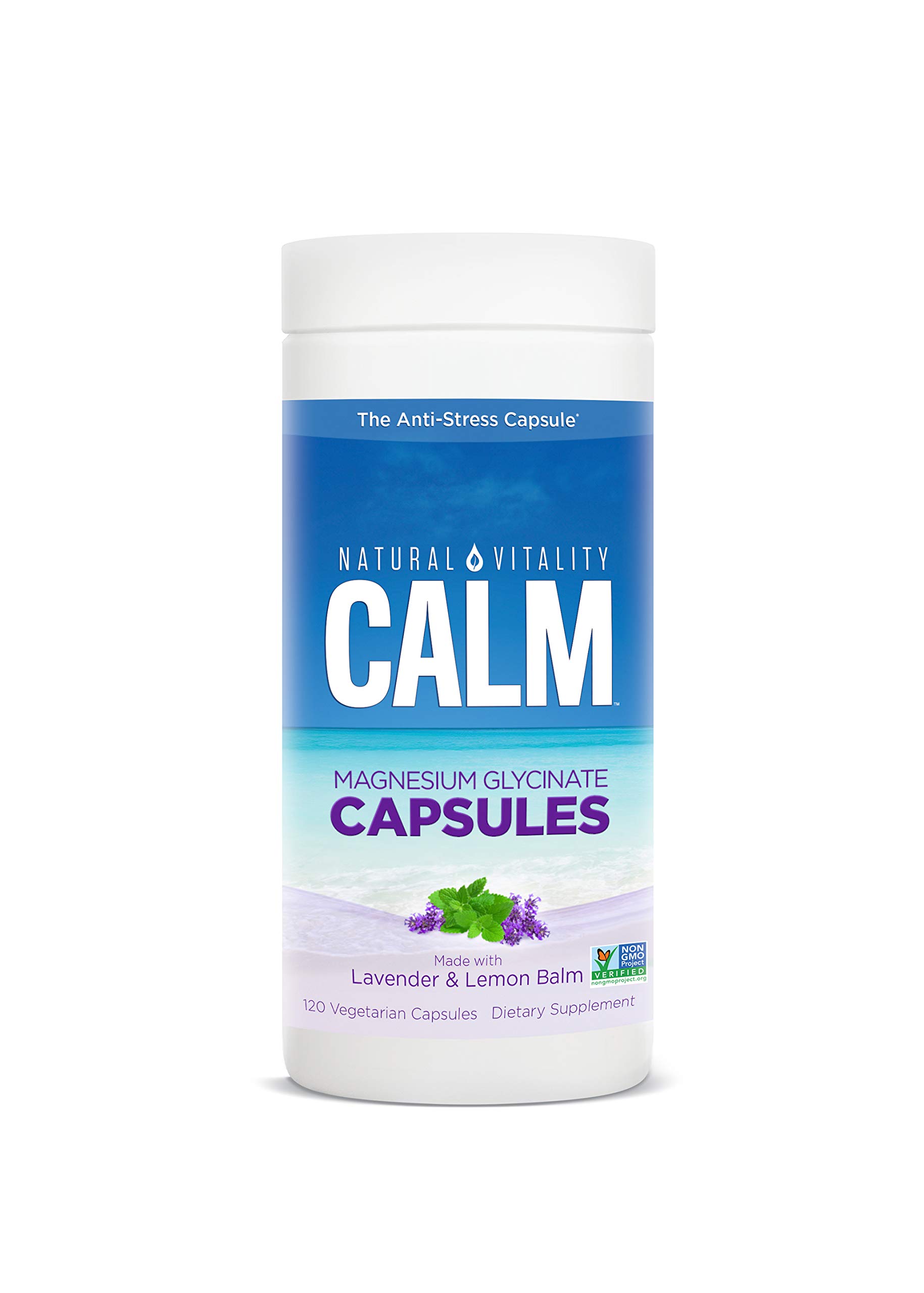 Natural Vitality Calm Magnesium Glycinate, 120 Vcaps, 170 g