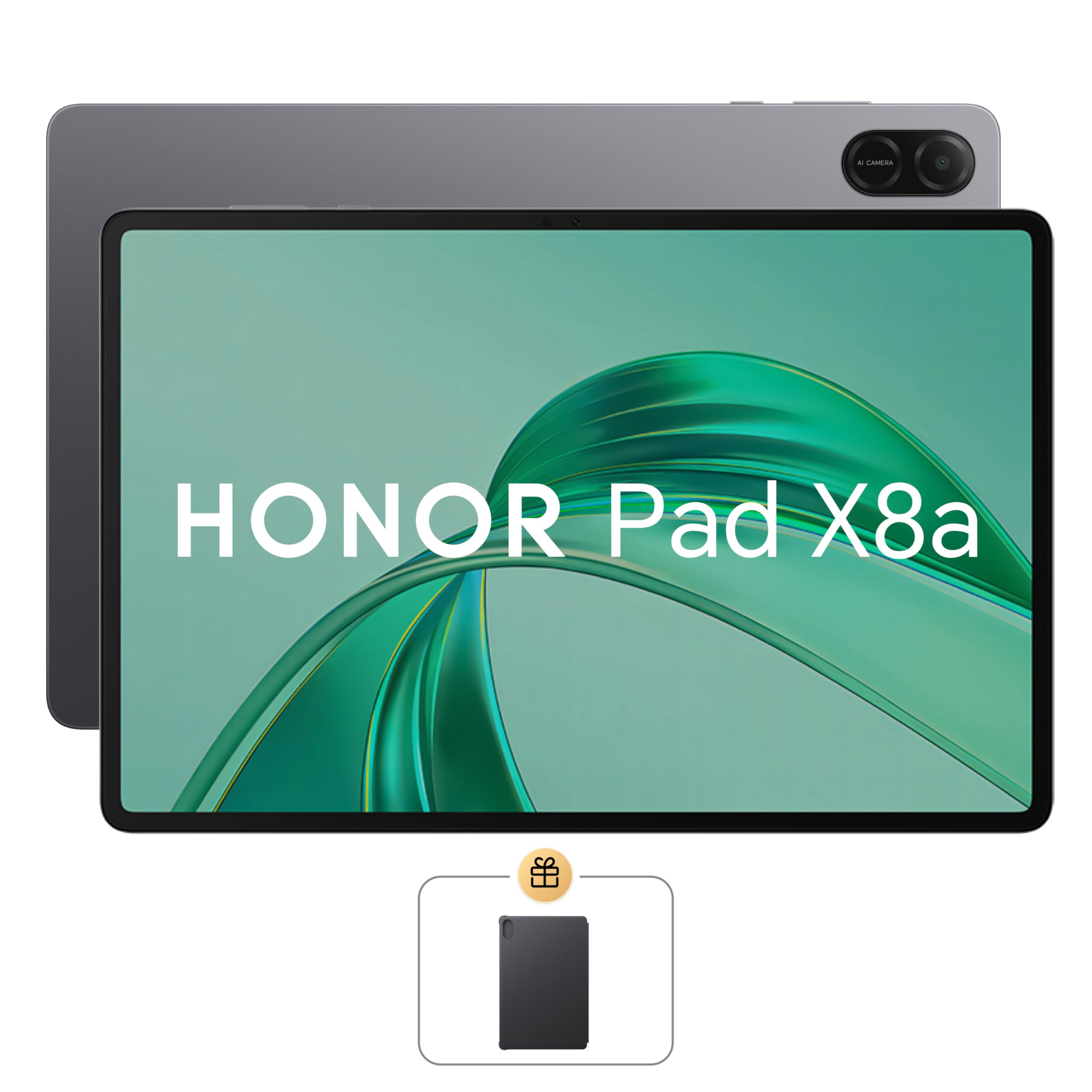 HONOR Pad X8a 4GB RAM 128GB ROM 11 Inch Tablet Space Grey Wi-Fi with FREE Flip Cover - Middle East Version