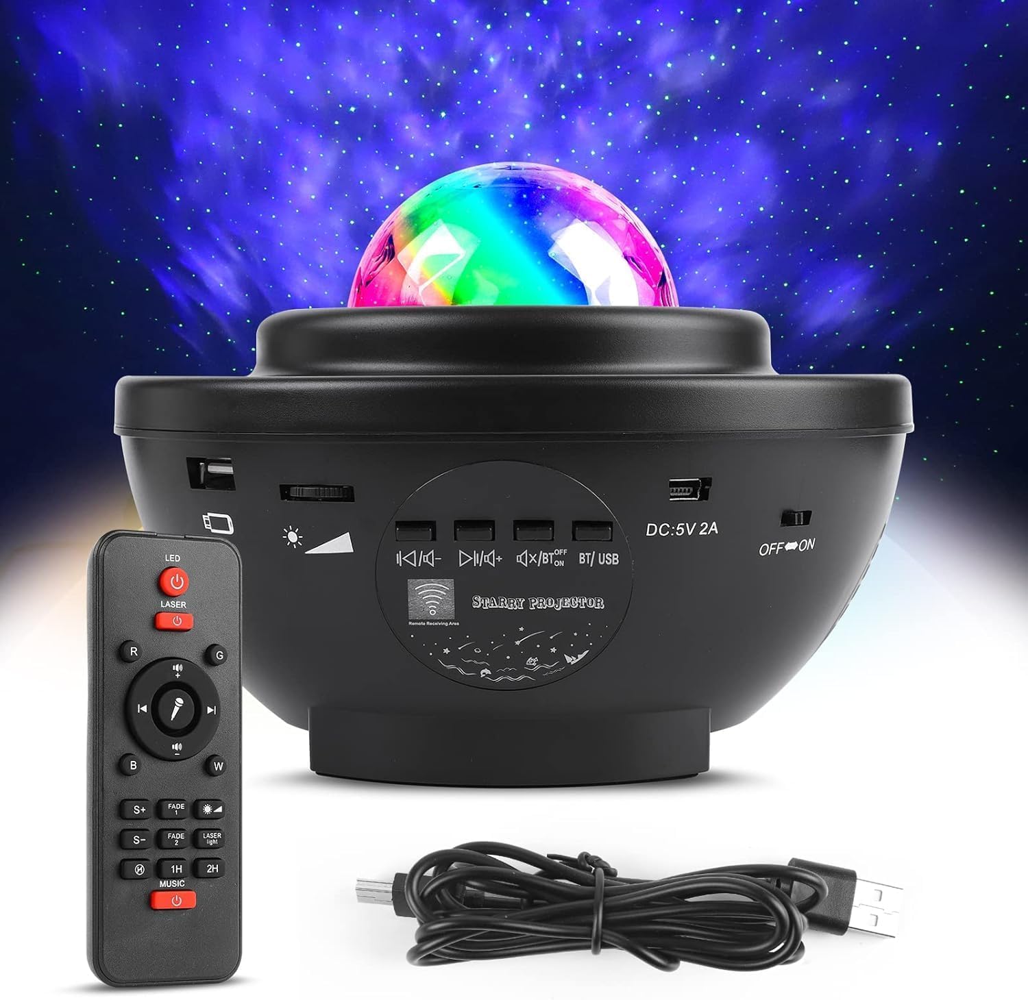 AMI & SAB Galaxy Light Projector LED Star Night Light