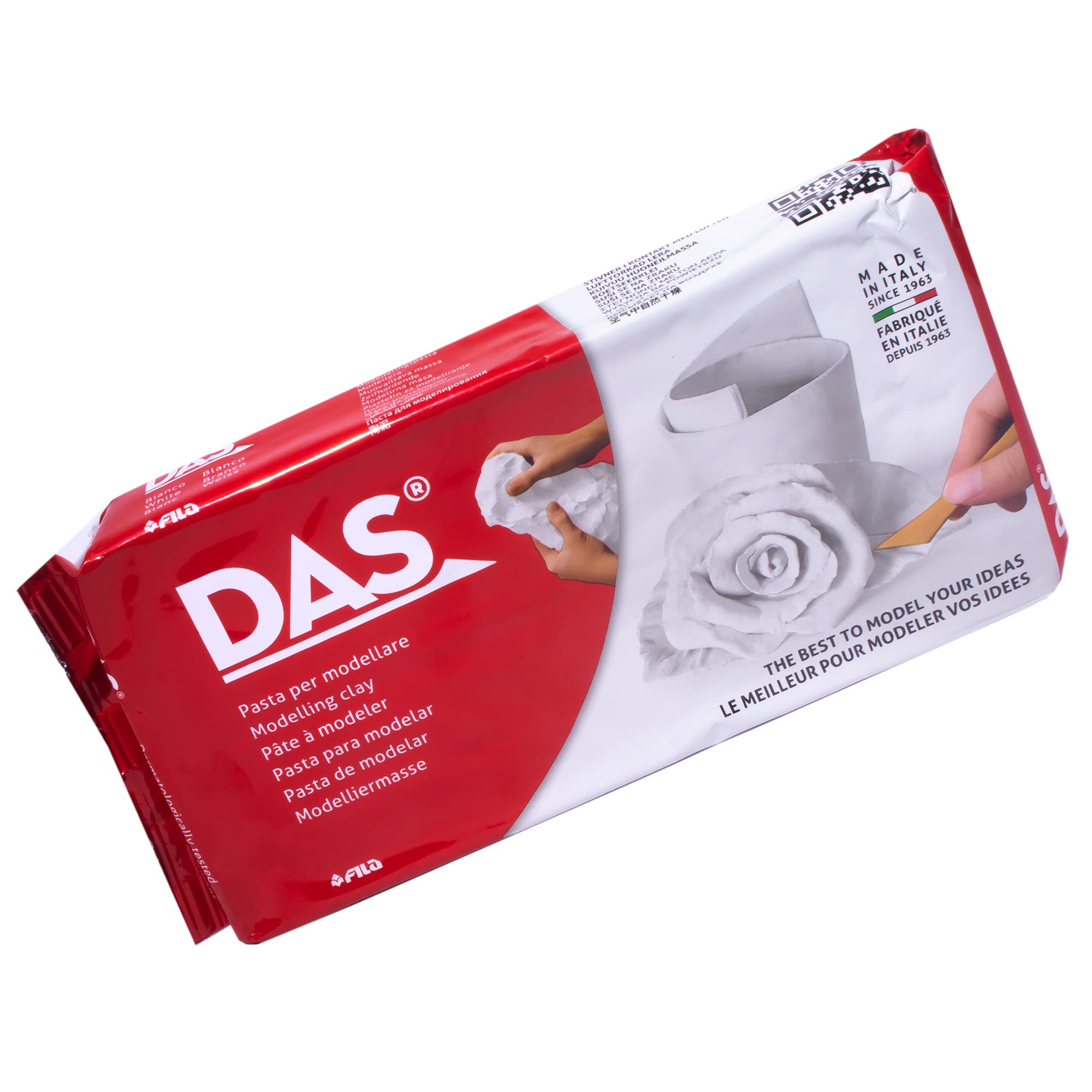 DAS Air-Hardening Modeling Clay, 2.2 Lb. Block, White Color (387500)