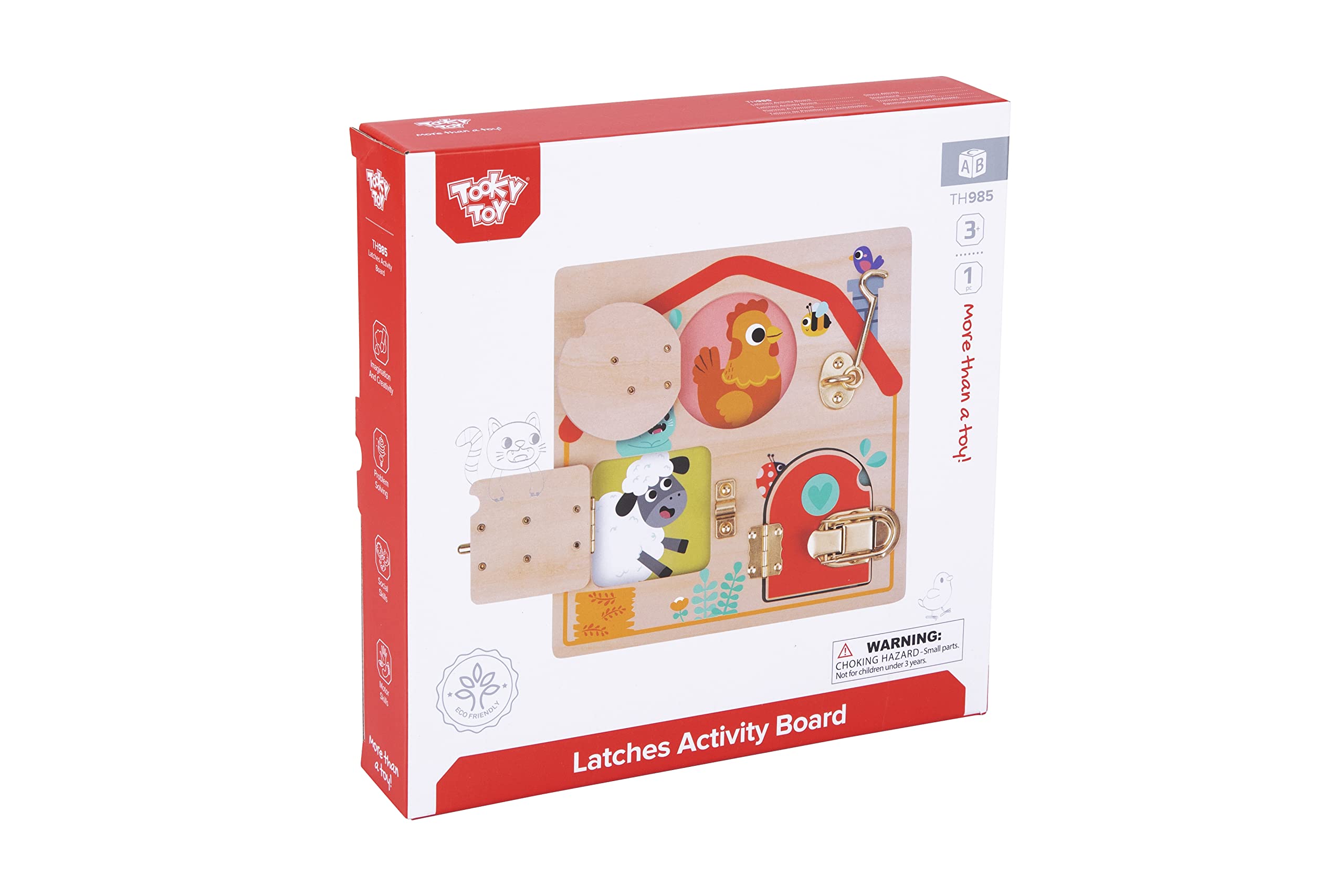 Tooky Toy Wooden Latches Activity Board