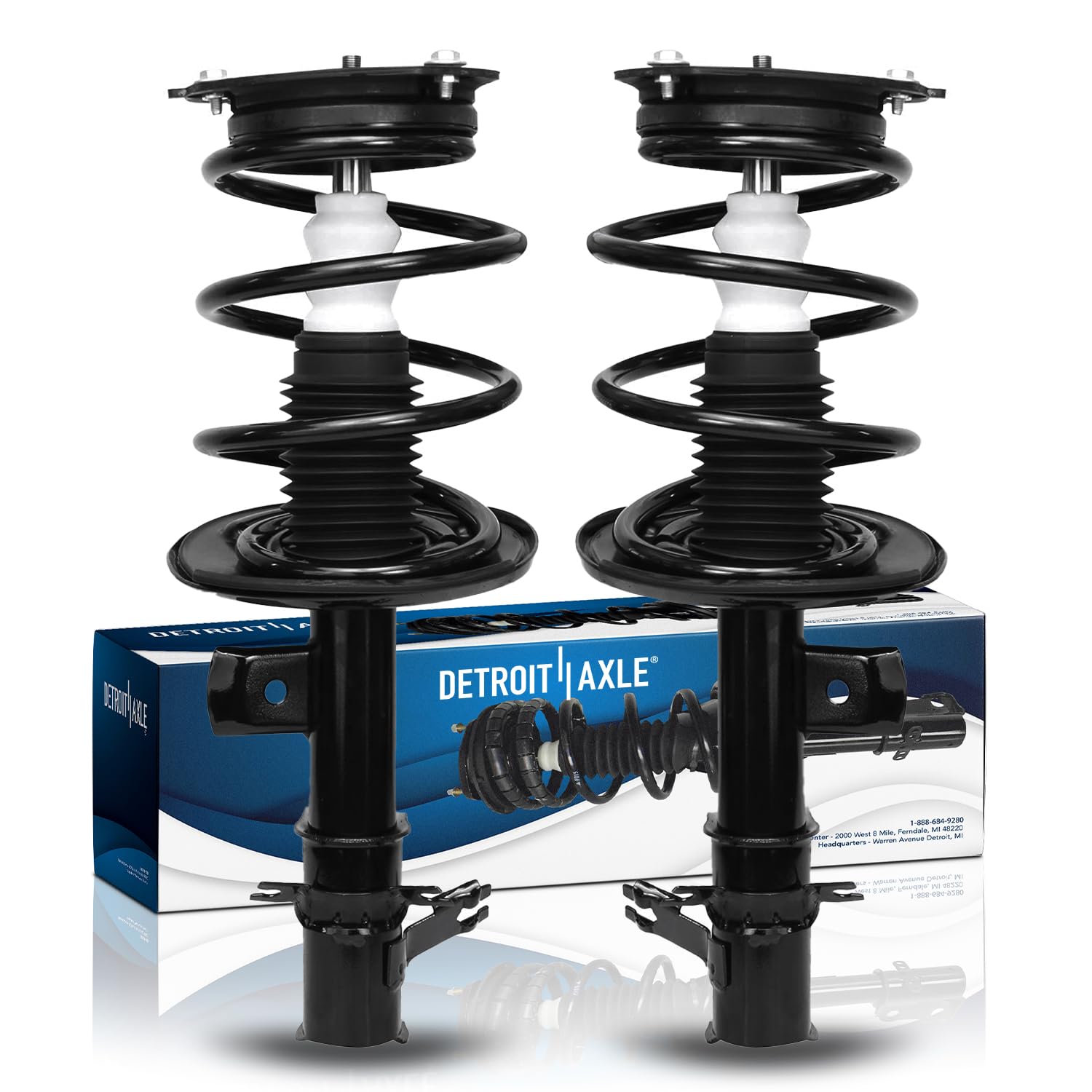 Detroit Axle2 Front Struts for 2007-2013 Nissan Altima Complete Struts with Coil Spring 2008 2009 2010 2011 2012 Replacement Quick Install Ready Strut Shock Assembly