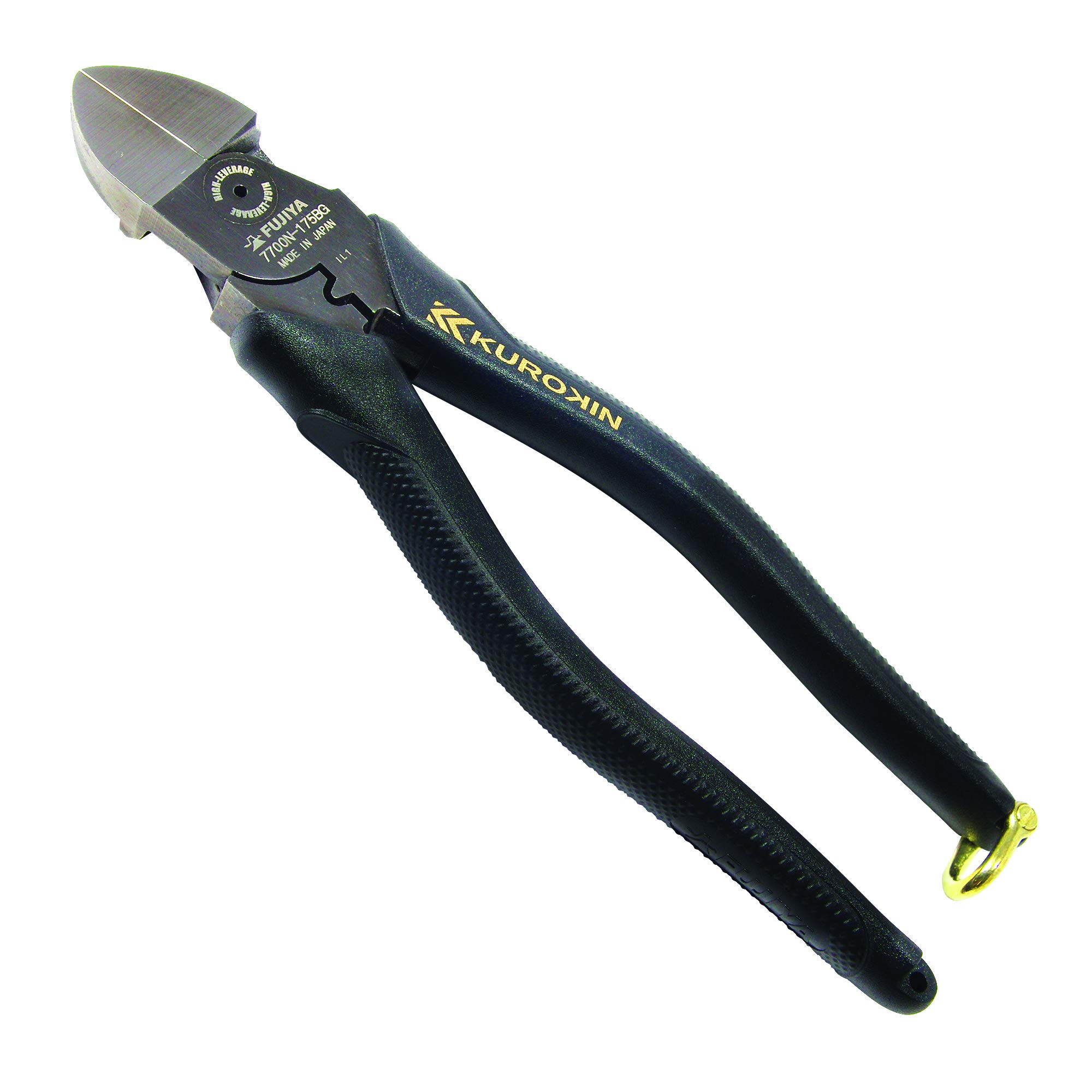 FujiyaTools, 7700N-175BG, High Leverage Diagonal Cutting Nippers, Black & Gold color-, 7 Inch