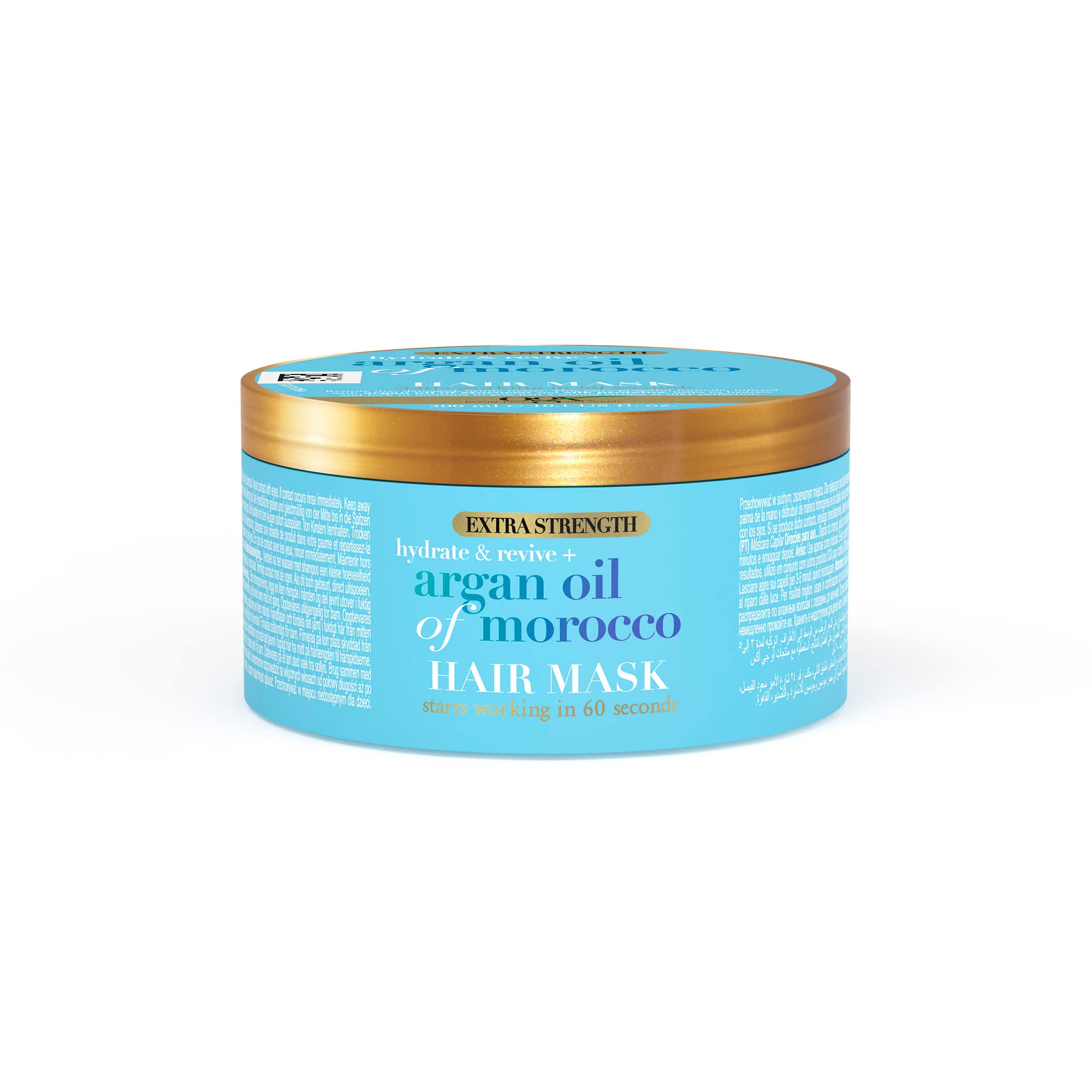 OGX, Hydrate and Revive + Argan Oil of Morocco, Organic Hair Mask, Deeply Moisturises and Strengthen Hair 300ml