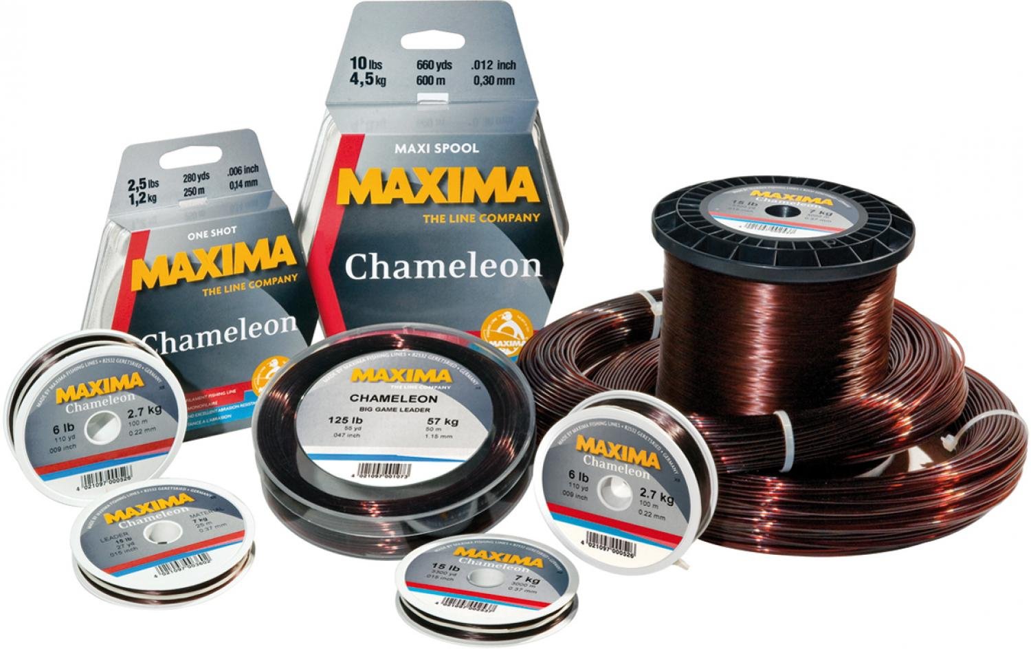 Sunset MAXIMA 600M 10LB CHAMELEON Red