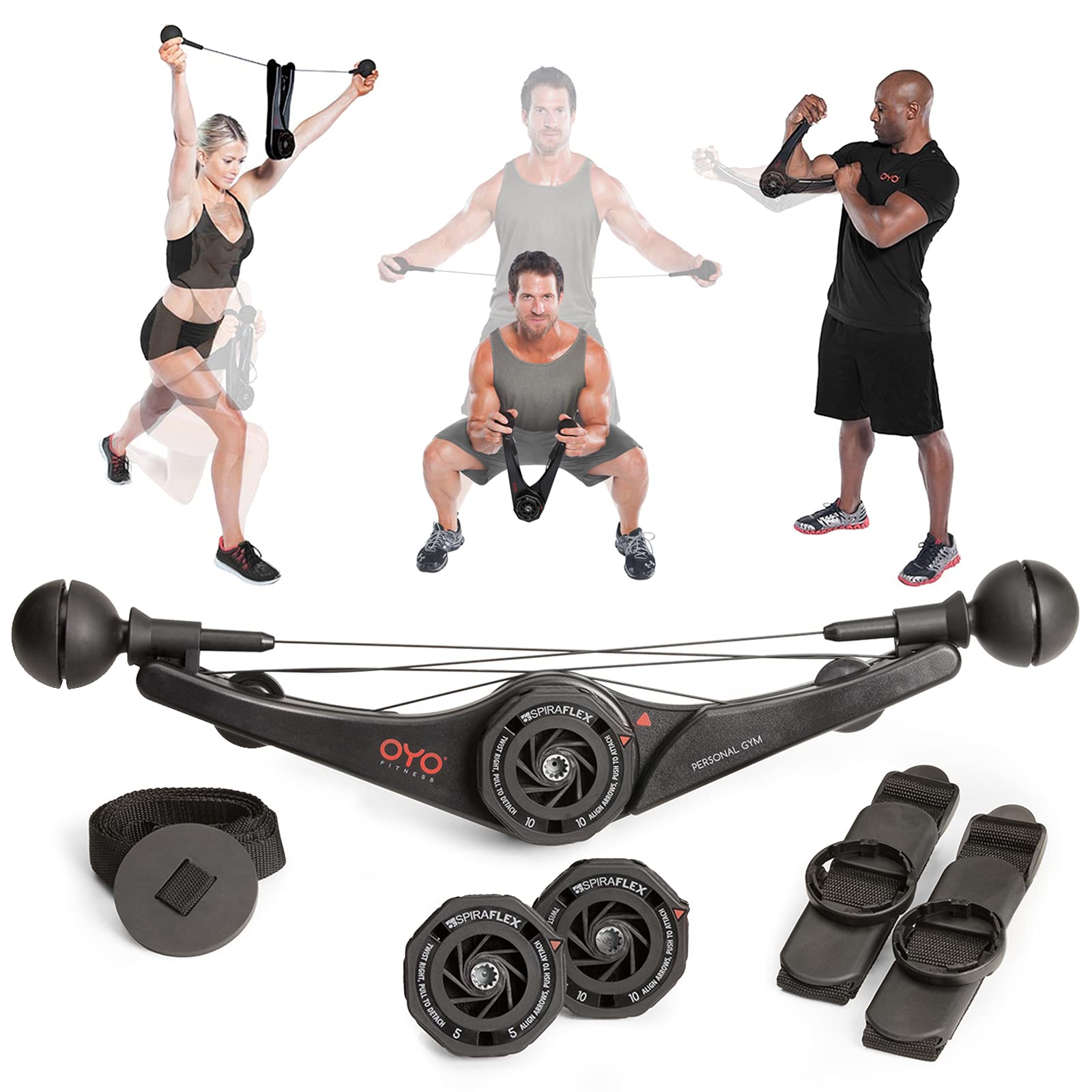 OYO Personal Gym - Full Body Portable Gym: Home, Office or Travel - NASA SpiraFlex Resistance Technology