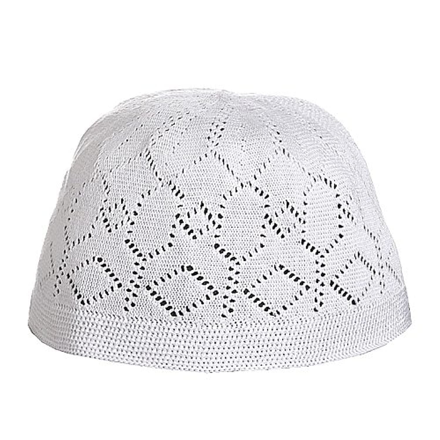 White One-size Turkish Muslim Islamic Kufi Hat Taqiya Takke Peci Skull Cap