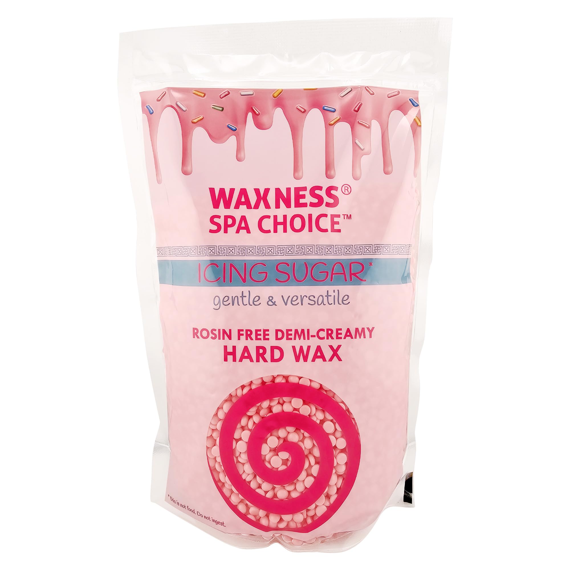 Waxness Spa Choice Icing Sugar Demi Creamy Rosin Free Hard Wax 1.76 lb 800 g