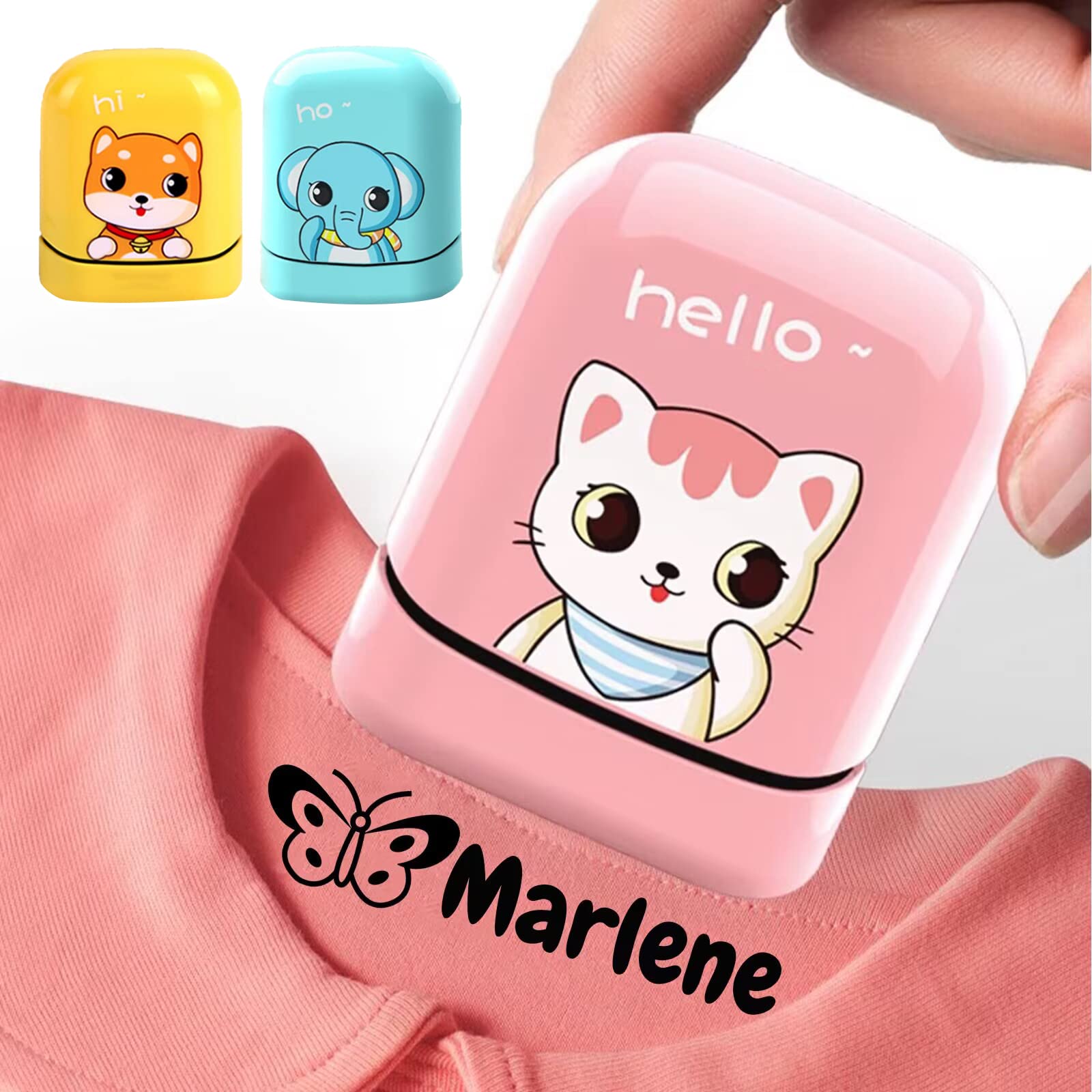 Name Stamp for Clothing Kids-Kindergarten Stamp-Kids Custom Name Stamp-4 Styles and 36 Cartoon Patterns