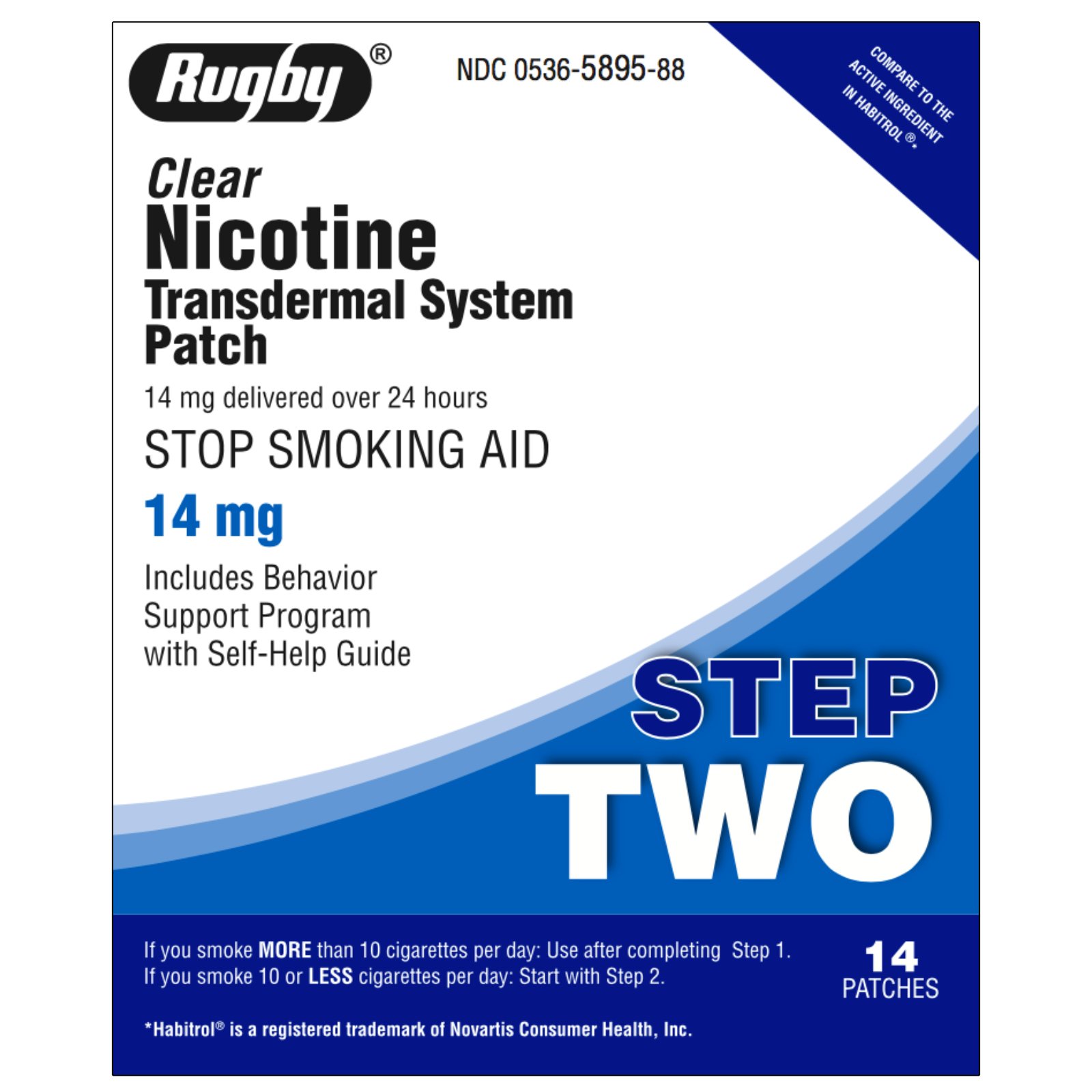 Rugby Clear Nicotine Transdermal System 14mg