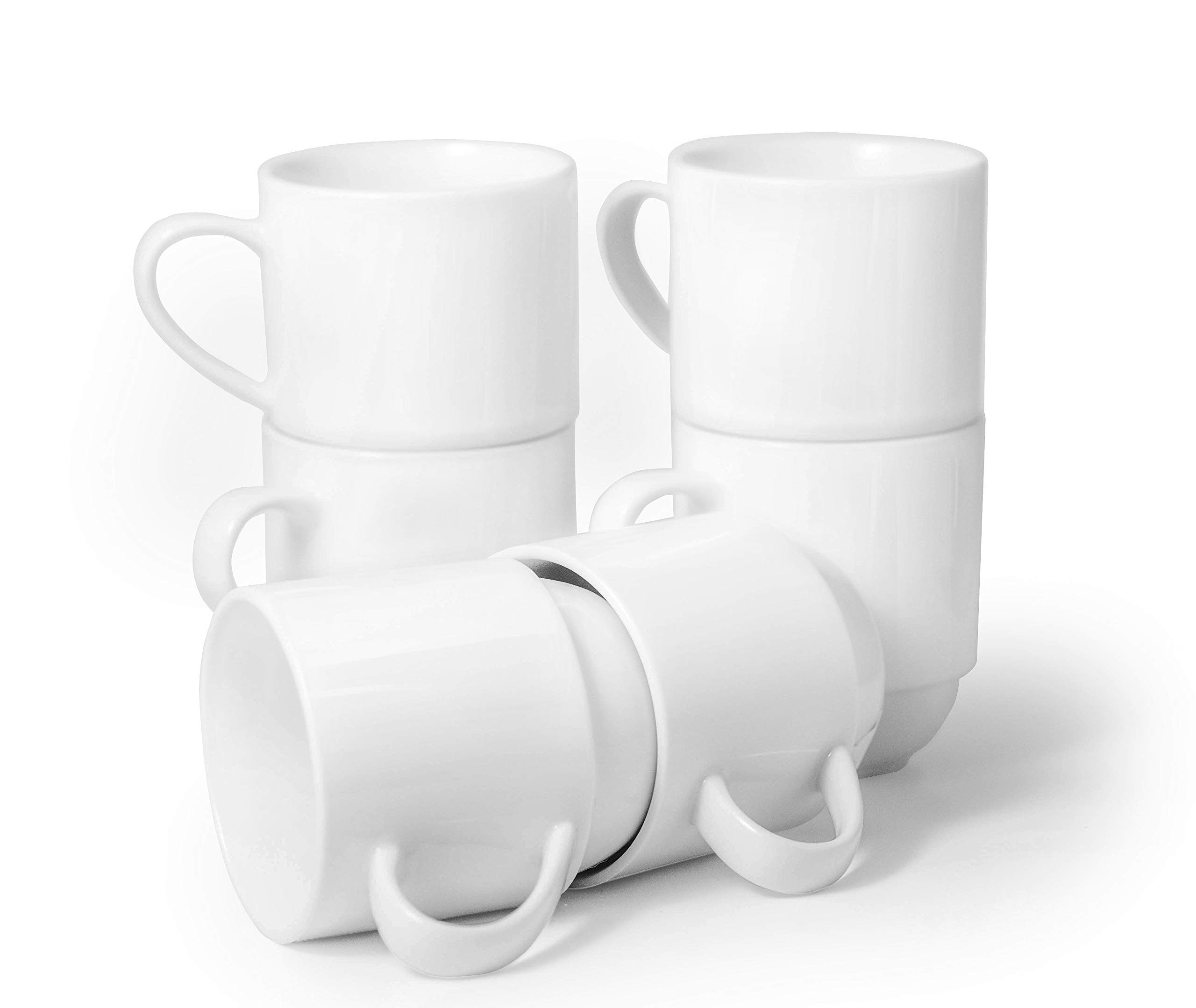 Amuse- Professional Barista Classic Stackable Mug- Set of 6 (11 oz)