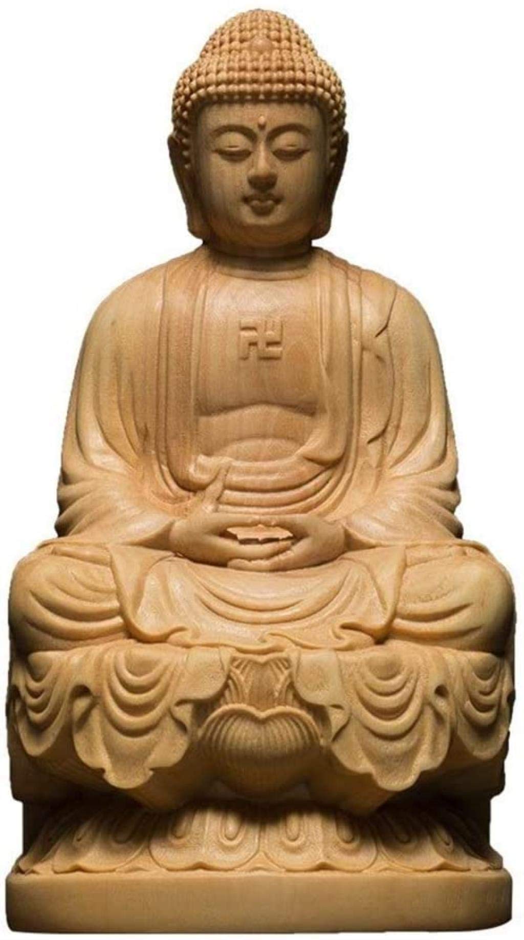 Meditation Buddha Statue Sculpture, Shakyamuni Buddha Statue, 9.5/13Cm Wooden Buddha Statue, Craft Sculpture,13Cm